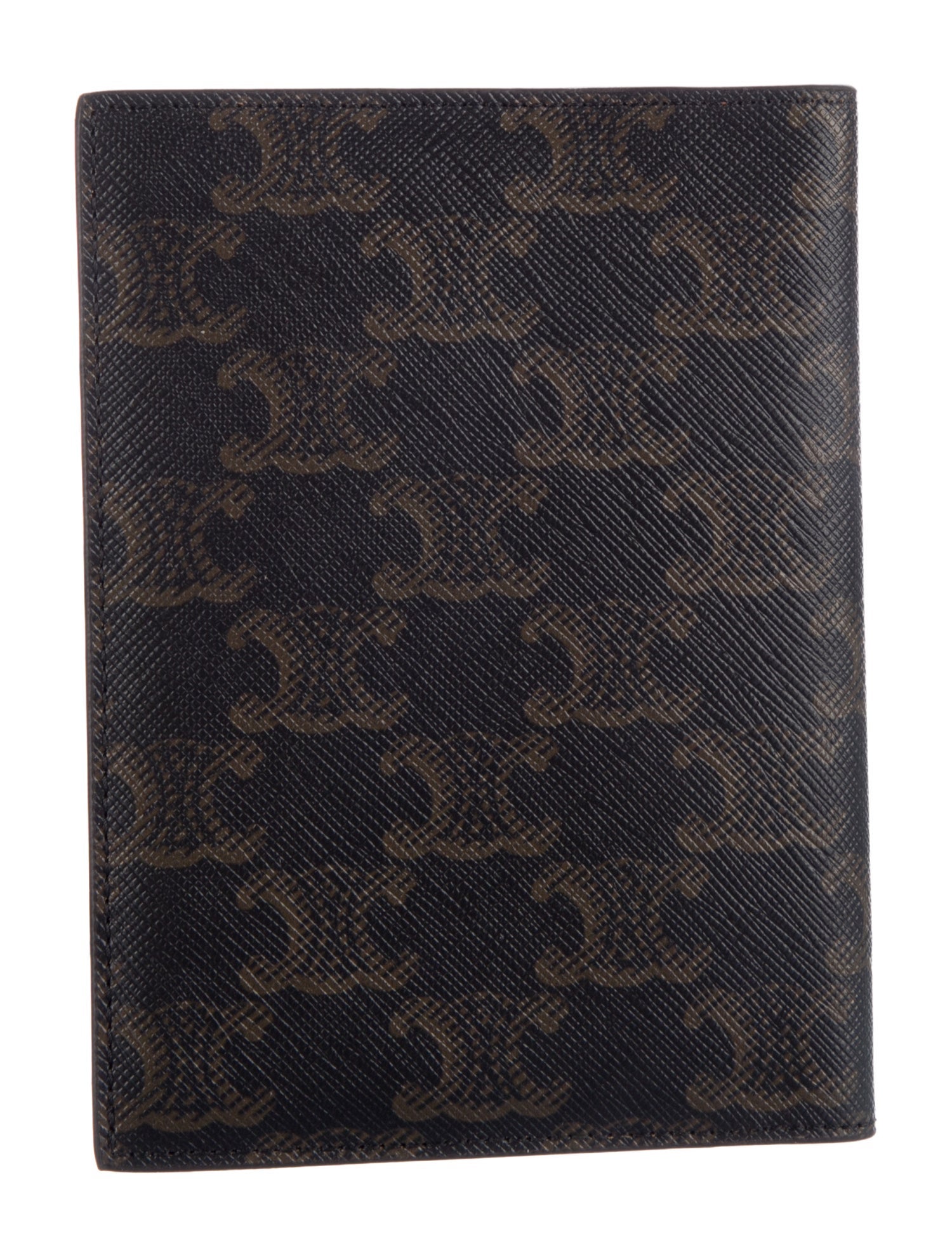 Celine Coated Canvas Pattern Print Passport Wallet