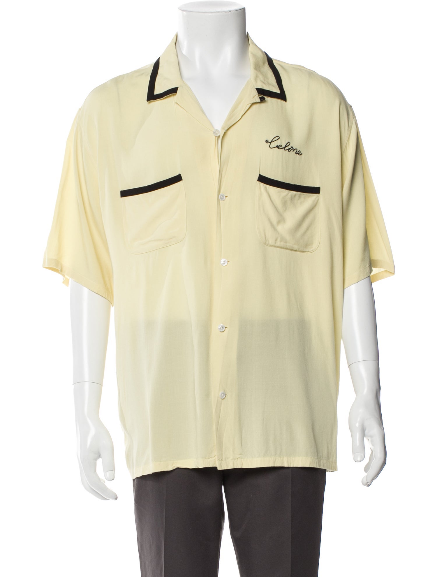 Celine Colorblock Pattern Short Sleeve Shirt