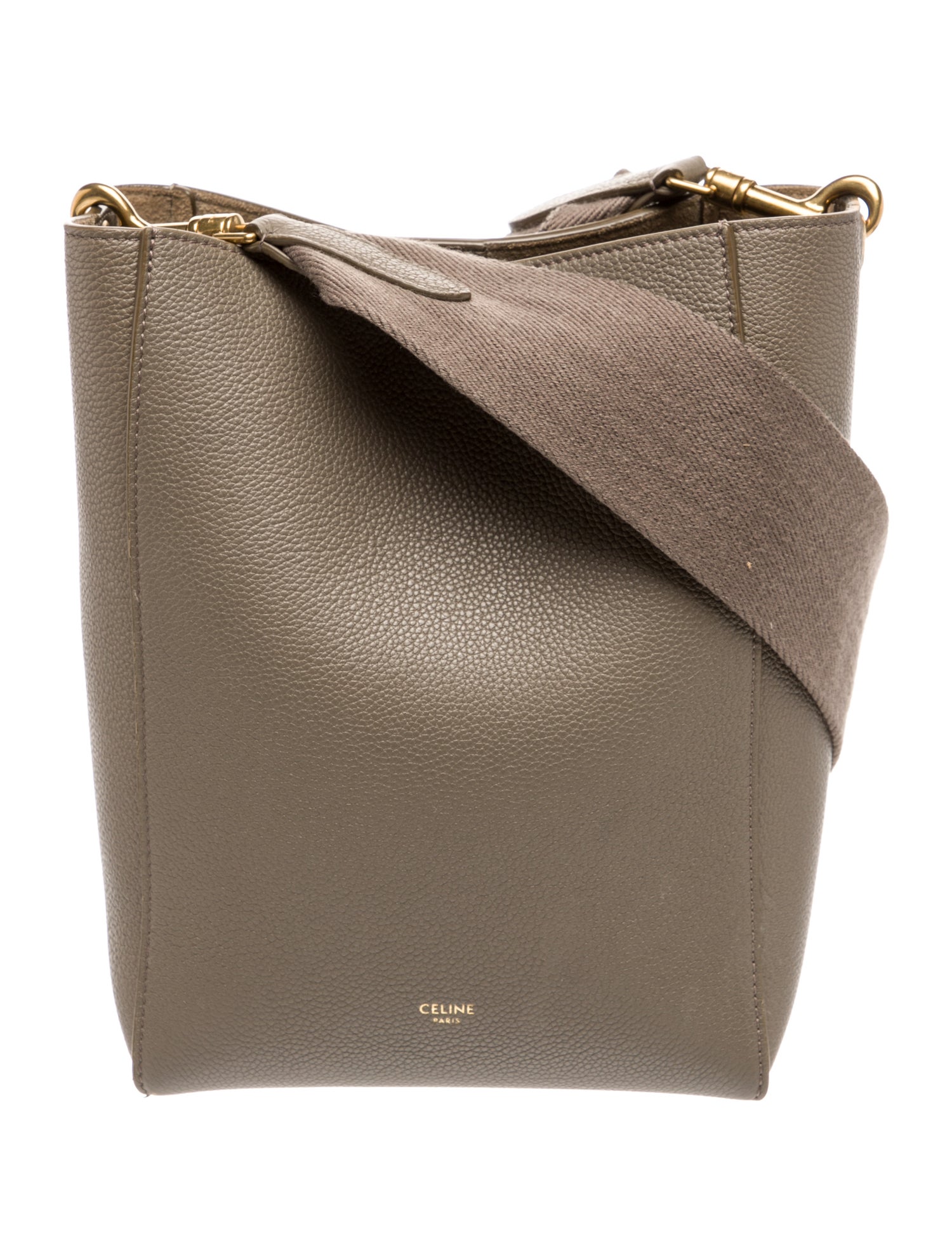 Celine Leather Seau Sangle Small