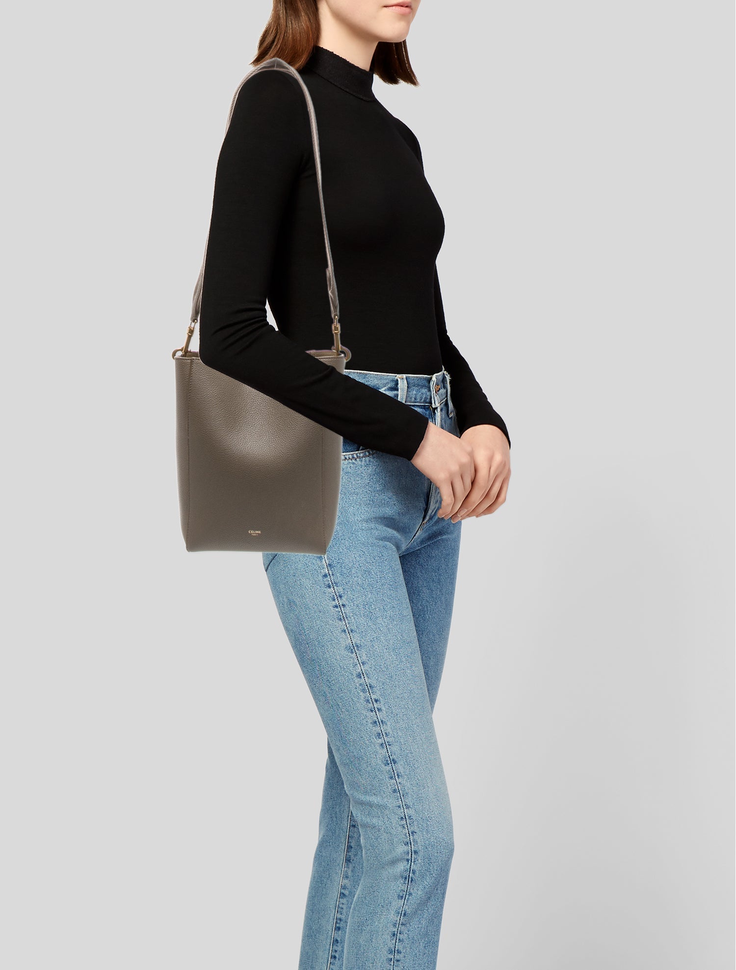 Celine Leather Seau Sangle Small