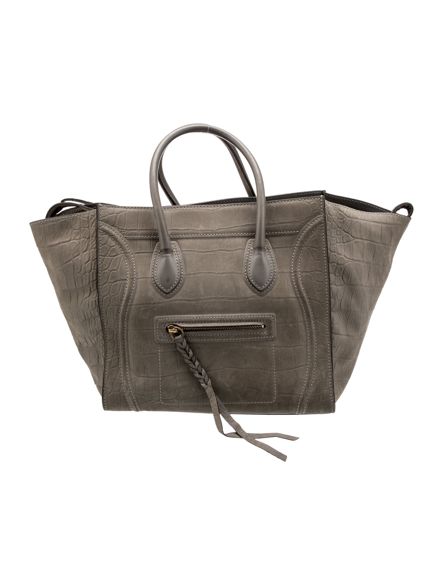 Celine Embossed Leather Luggage Phantom