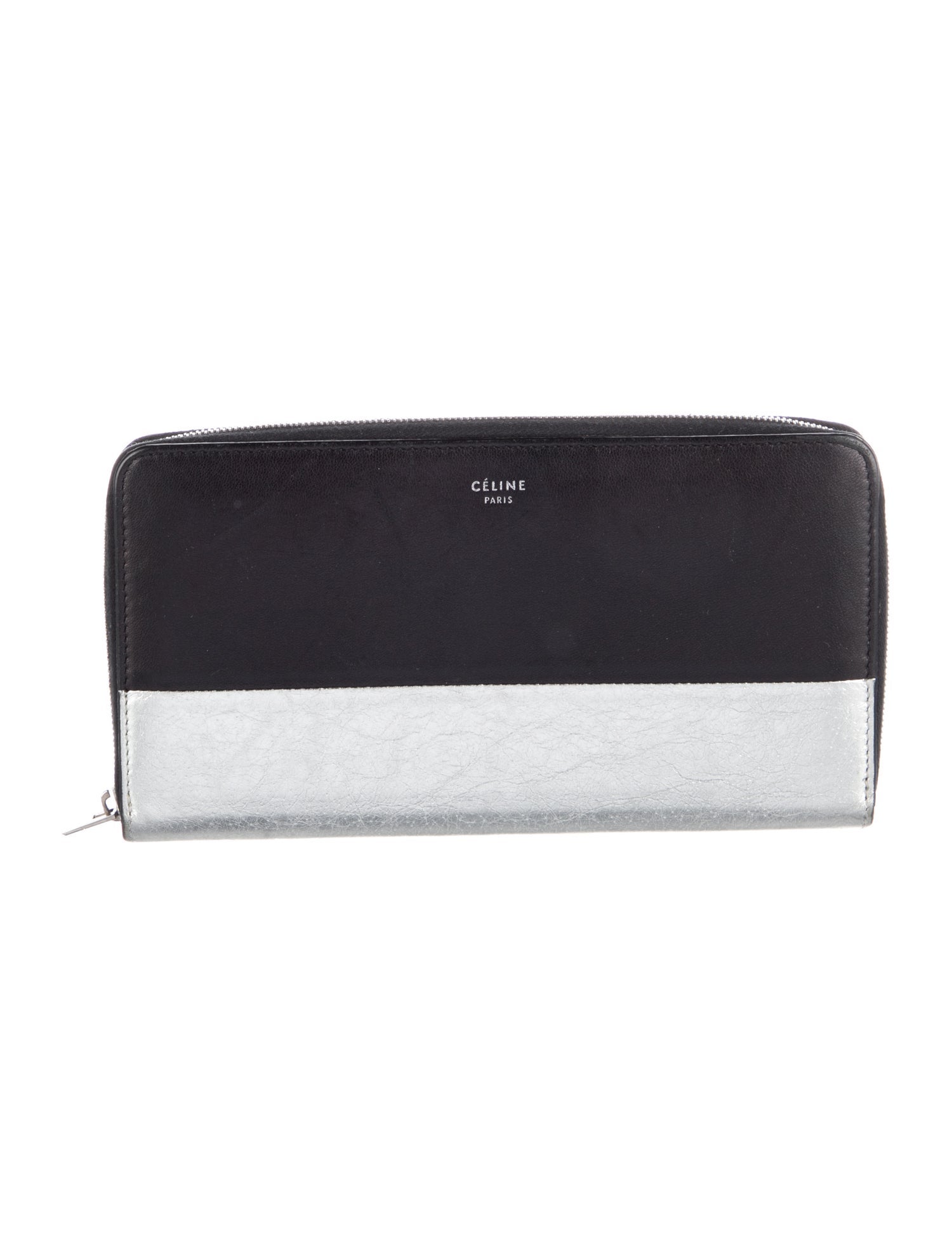 Celine Leather Colorblock Pattern Continental Wallet