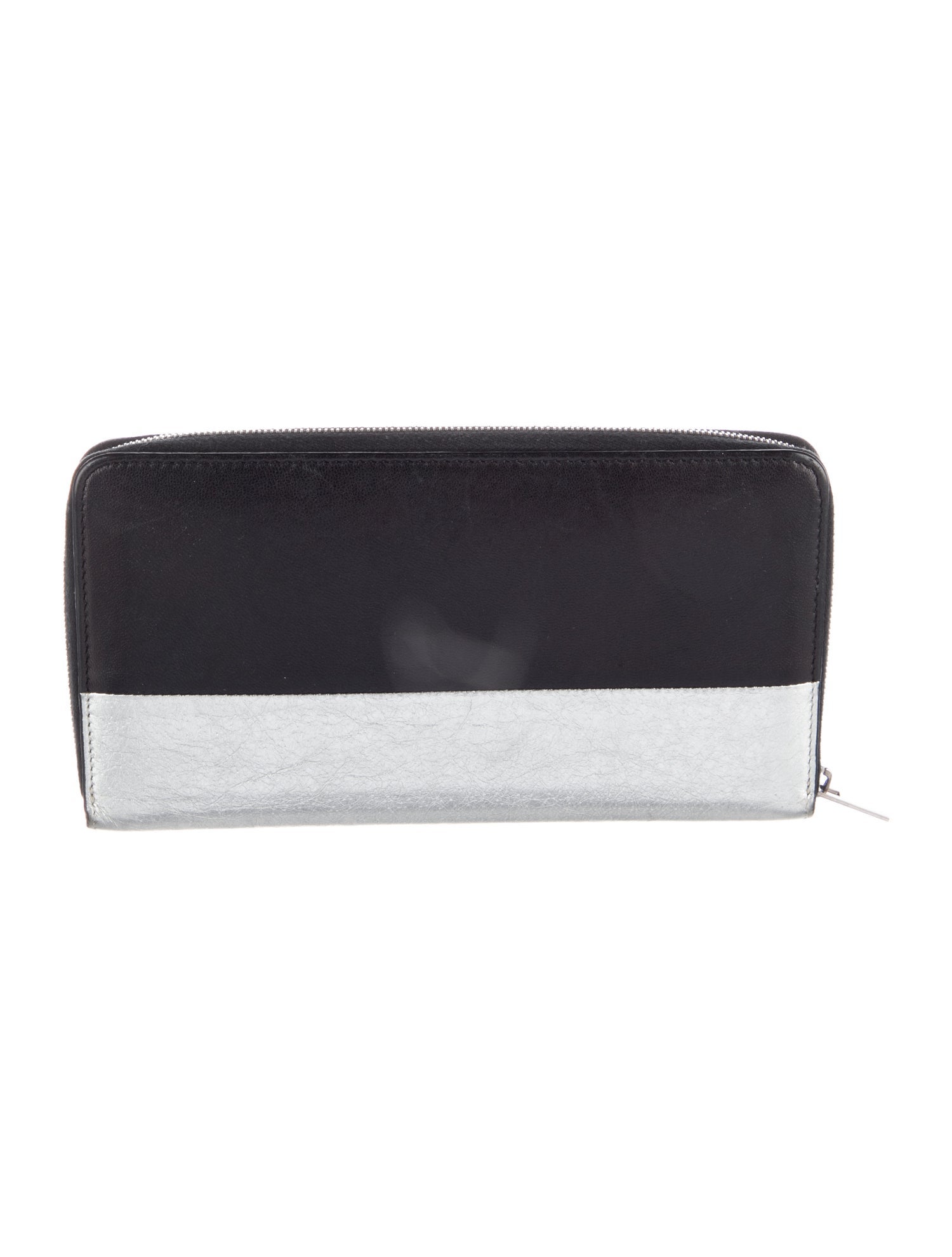 Celine Leather Colorblock Pattern Continental Wallet