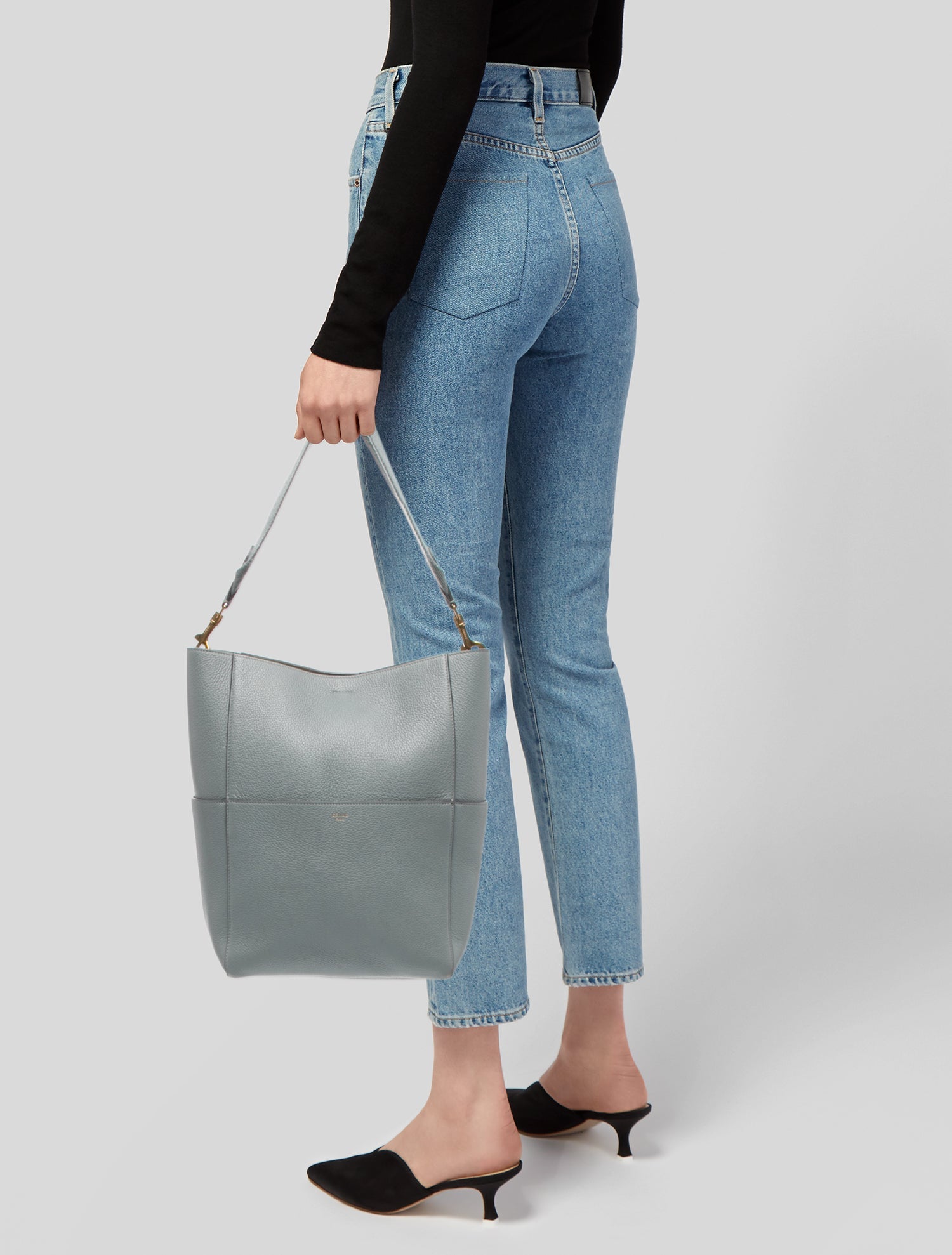 Celine Leather Seau Sangle