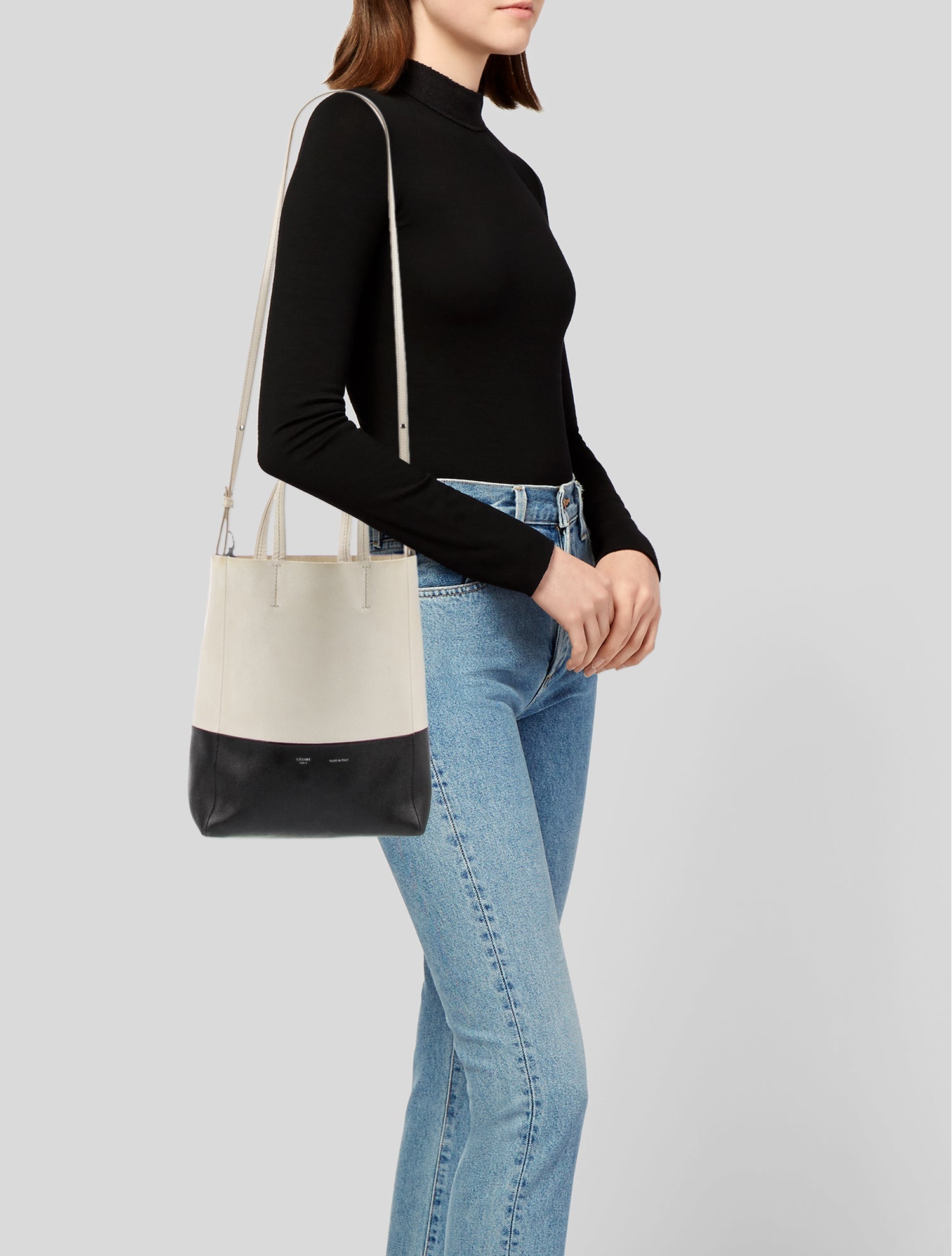 Celine Leather Vertical Cabas Small