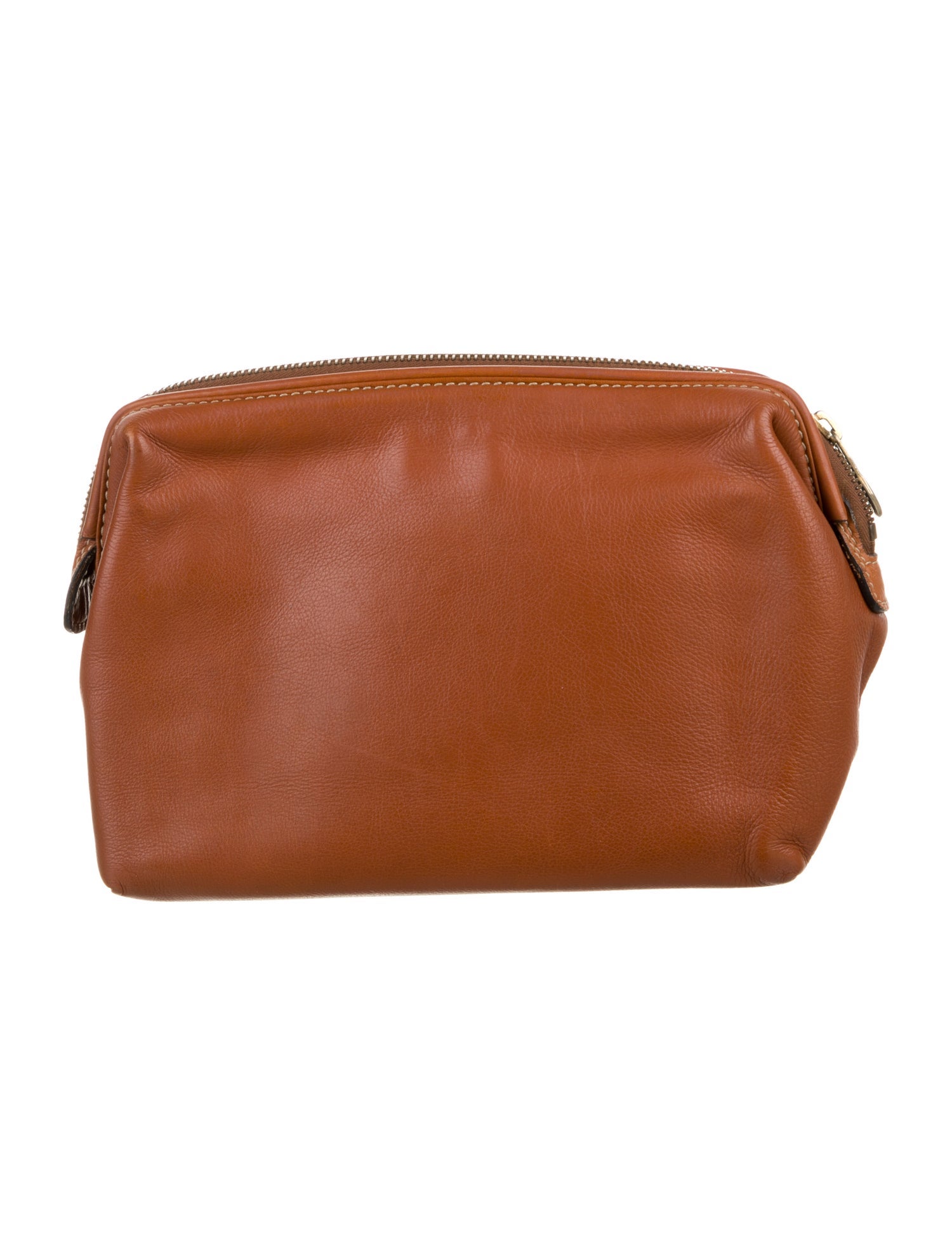Celine Brown Leather Cosmetic Bag