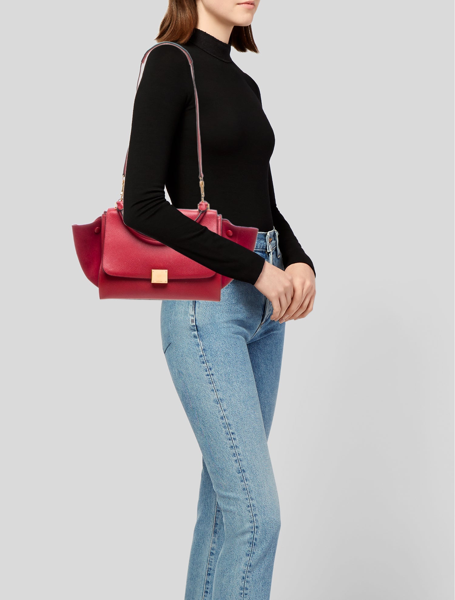 Celine Leather Trapeze