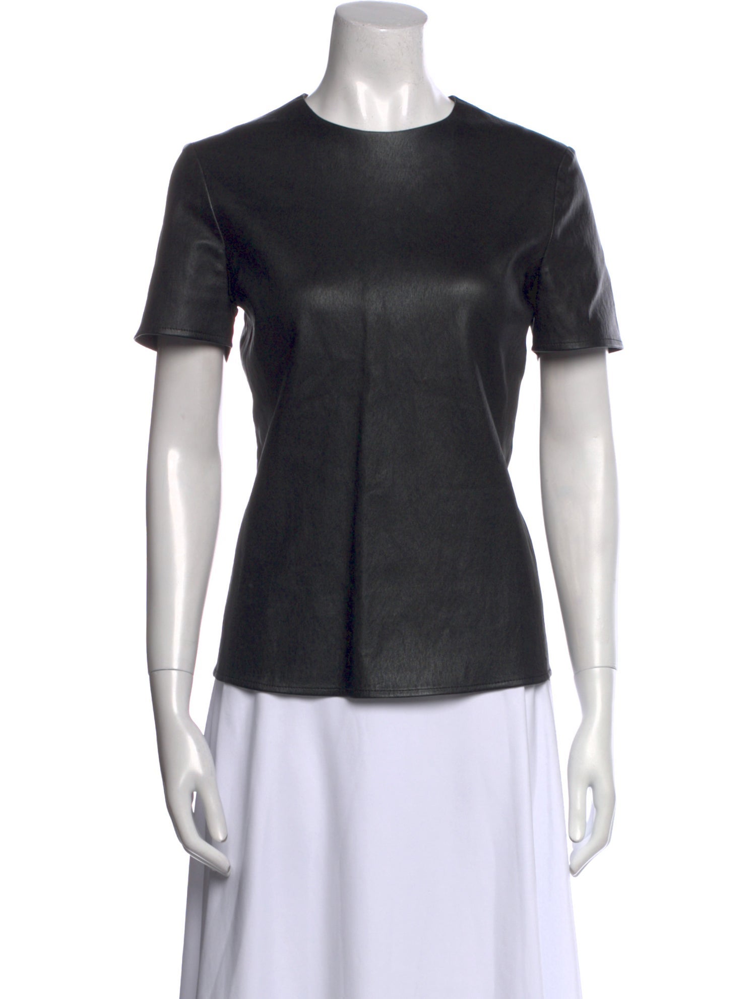 Celine Lambskin Crew Neck T-Shirt
