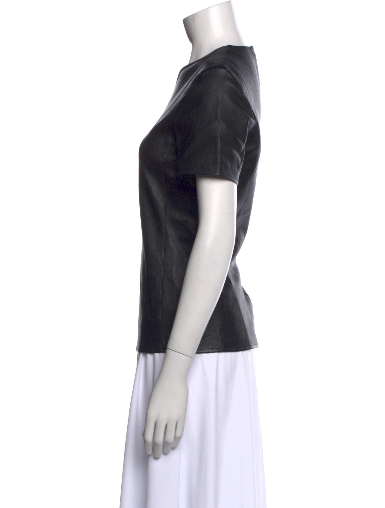 Celine Lambskin Crew Neck T-Shirt