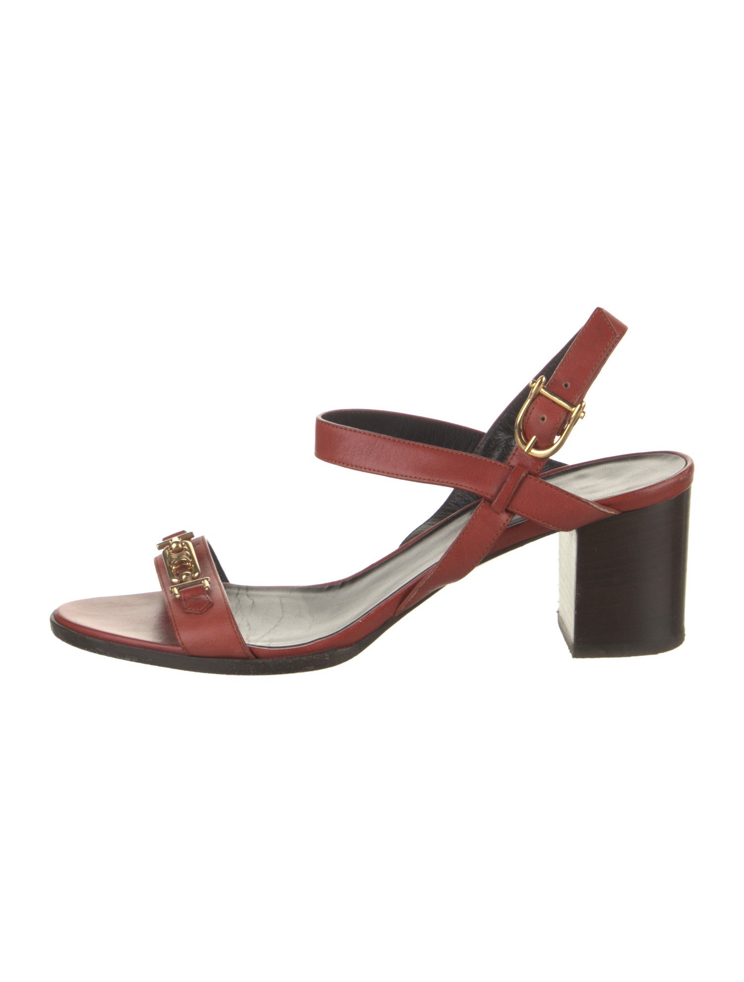 Celine Leather Slingback Sandals