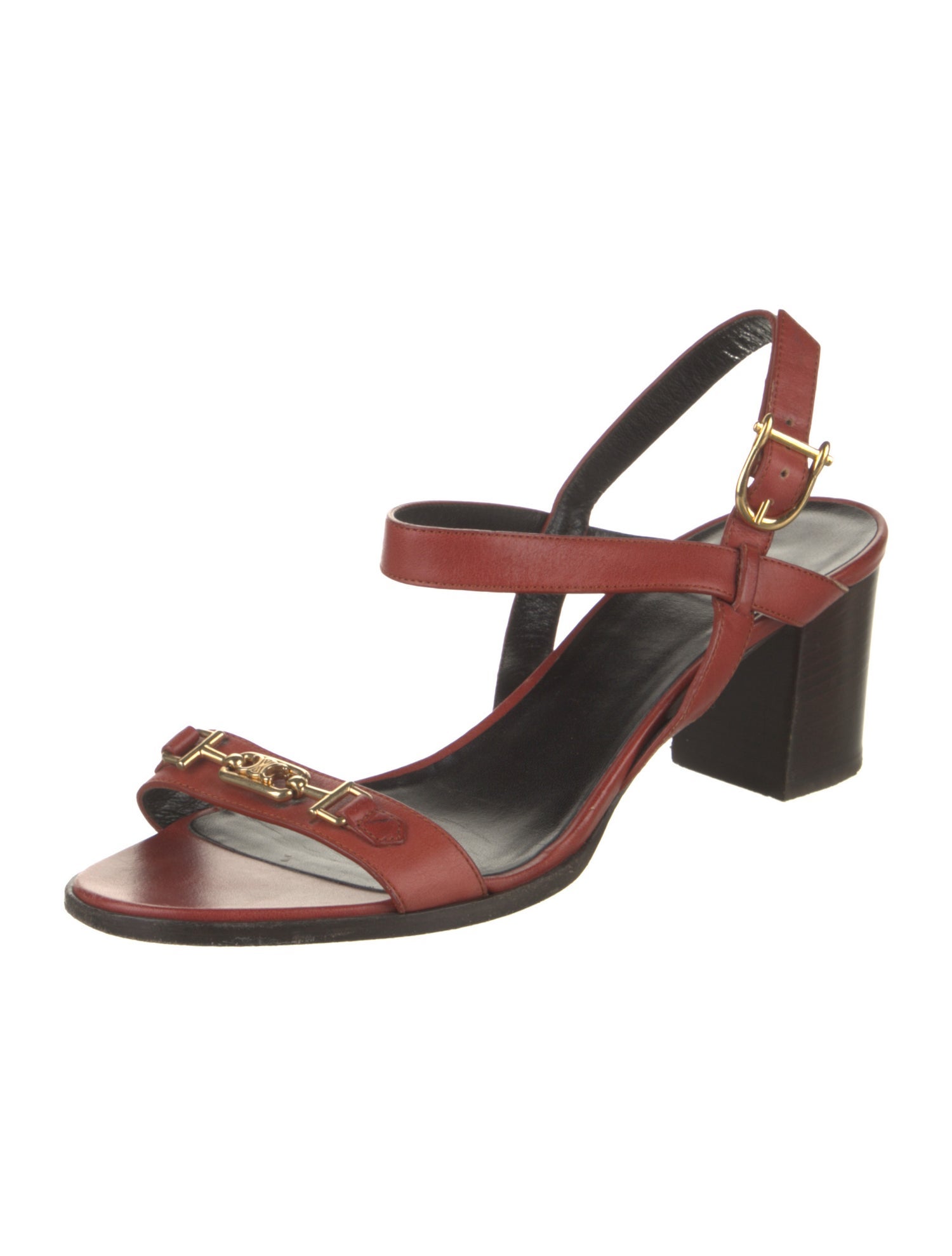 Celine Leather Slingback Sandals