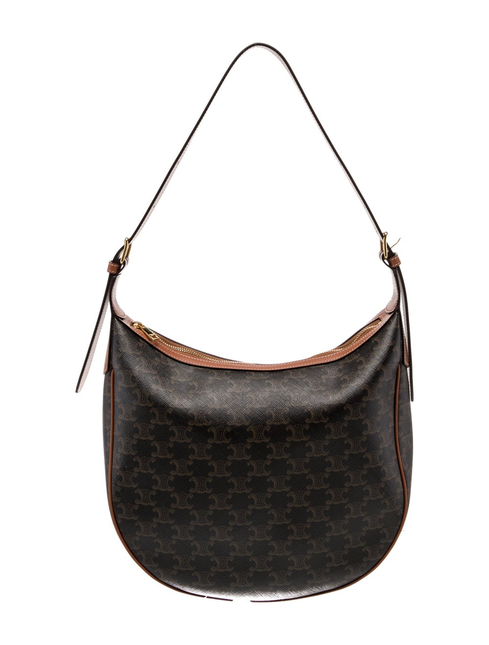 Celine Shoulder Bag Black Monogram Pattern Gold-T… - image 1