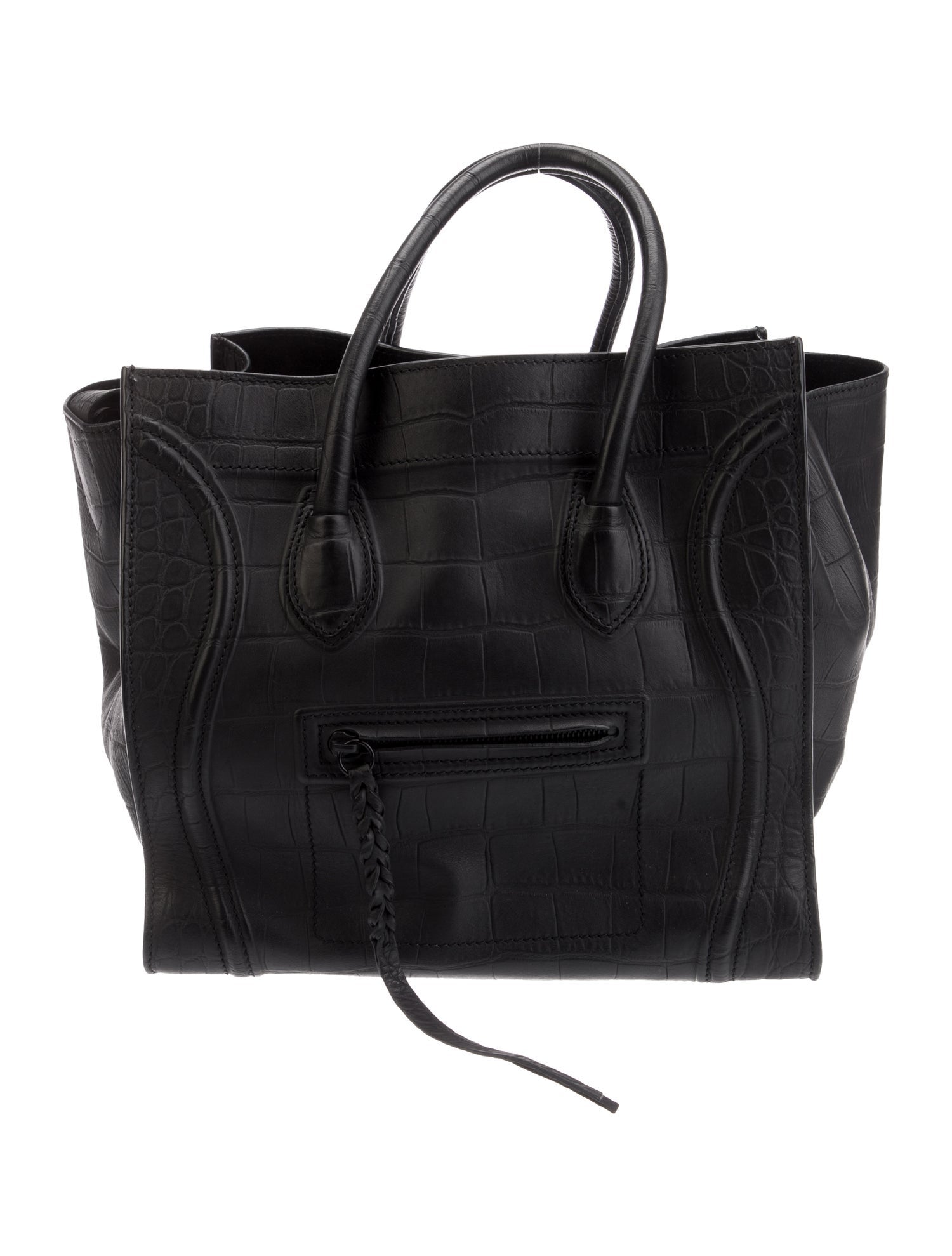 Celine Embossed Leather Luggage Phantom Medium