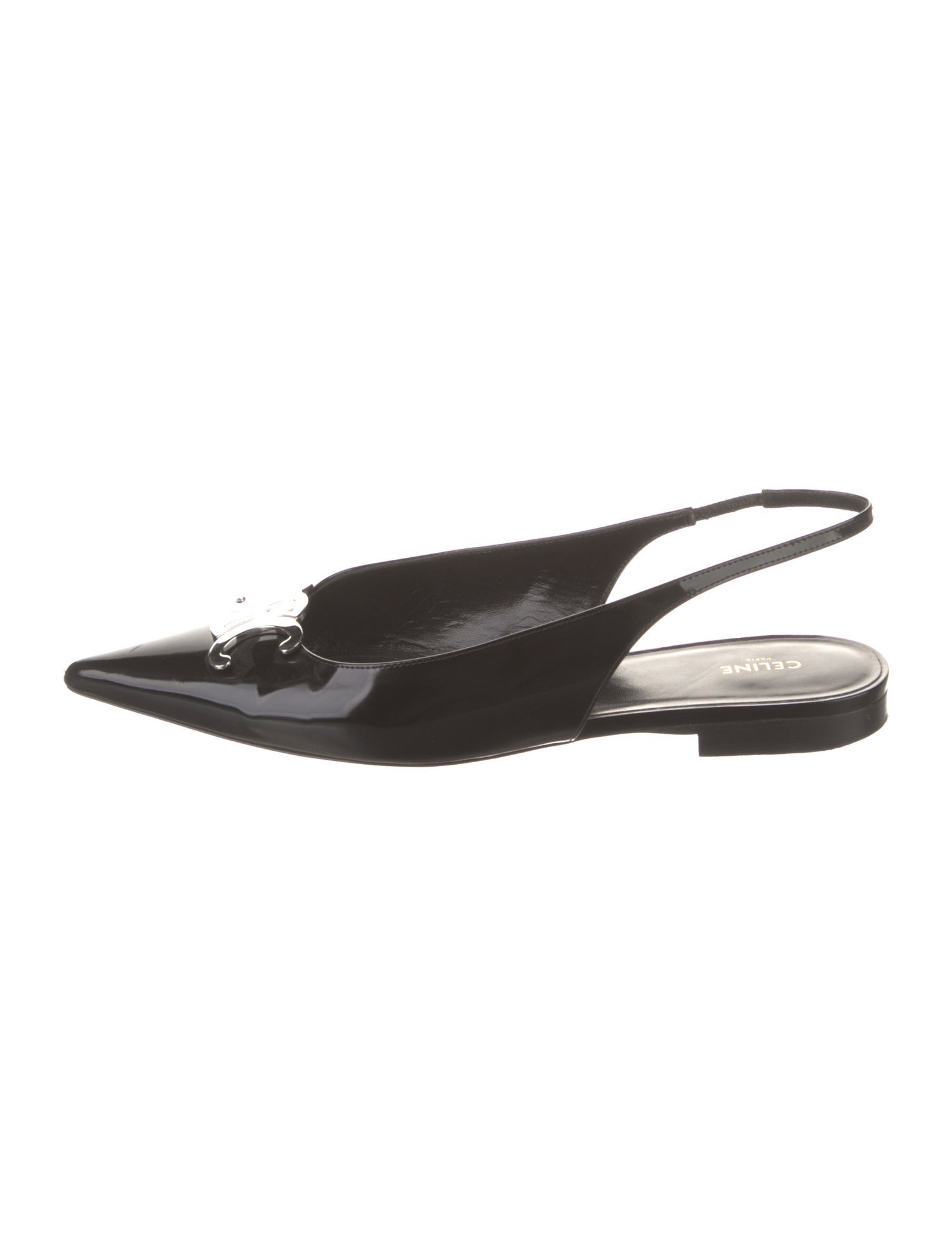 Celine Patent Leather Slingback Flats