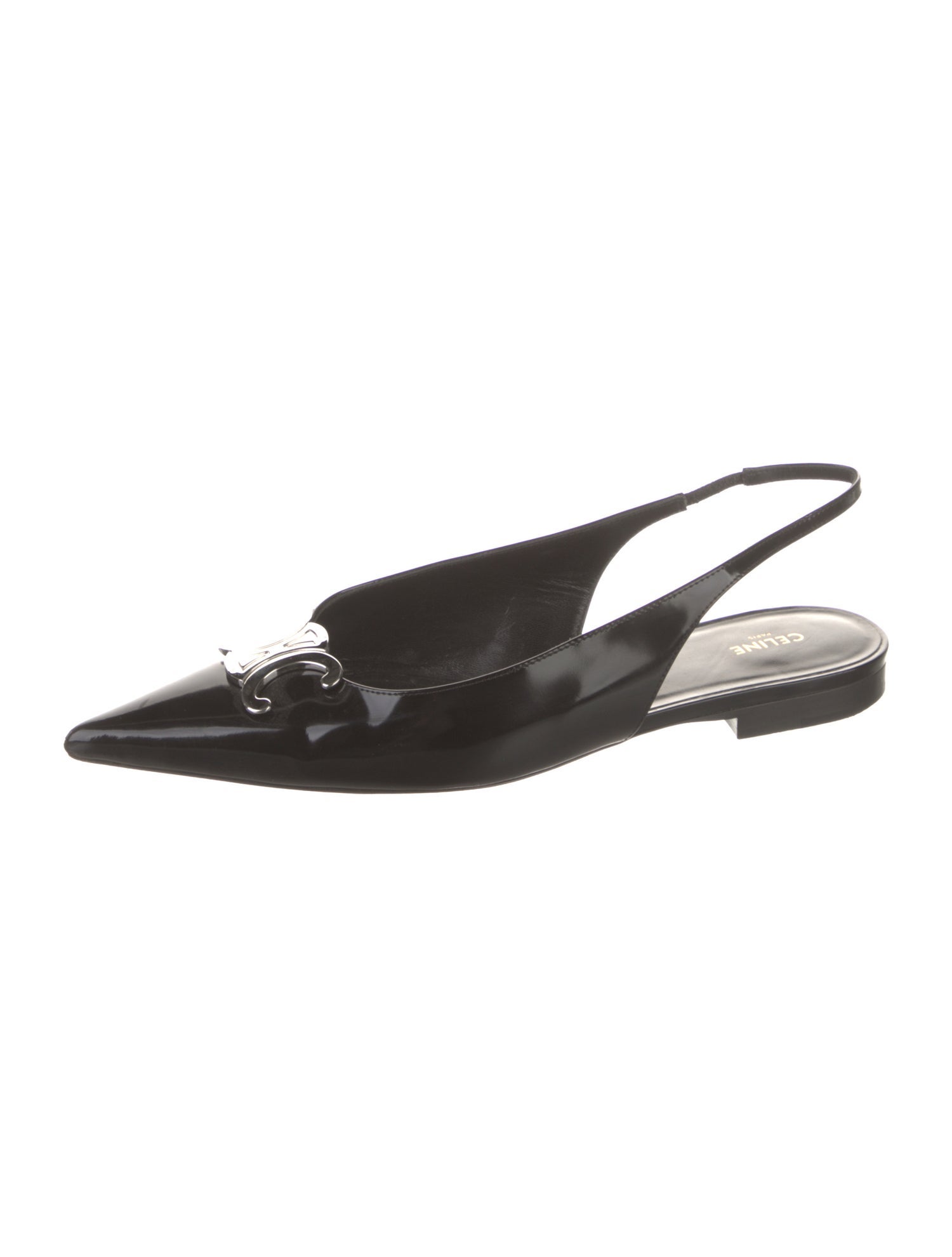 Celine Patent Leather Slingback Flats