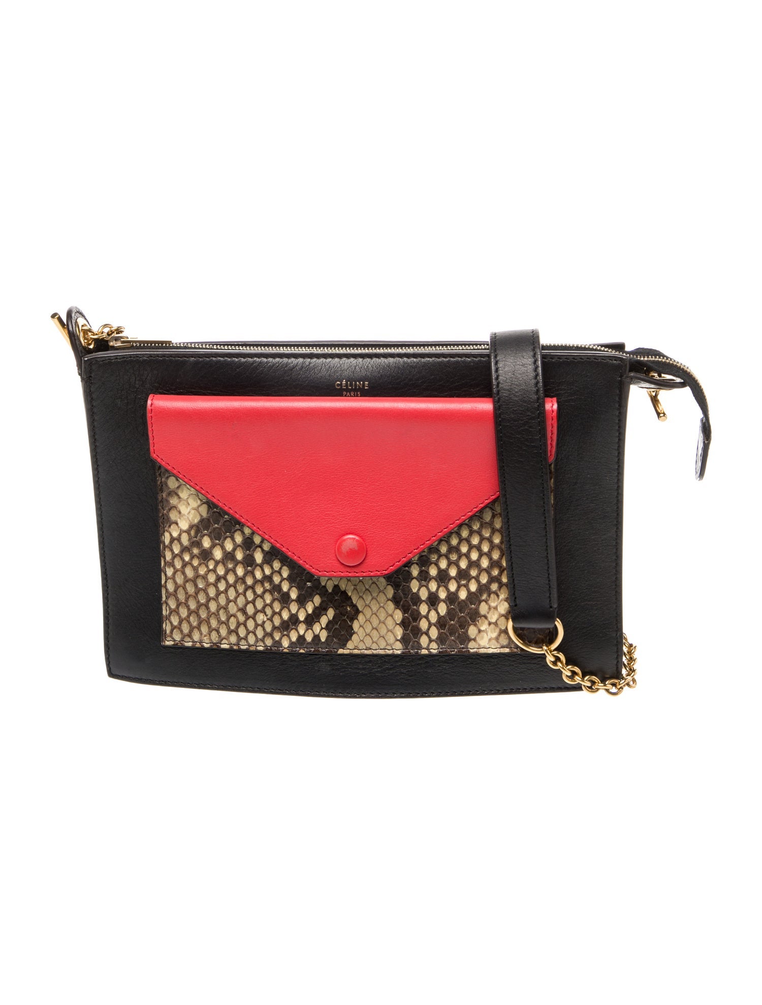 Celine Leather Tricolor Envelope