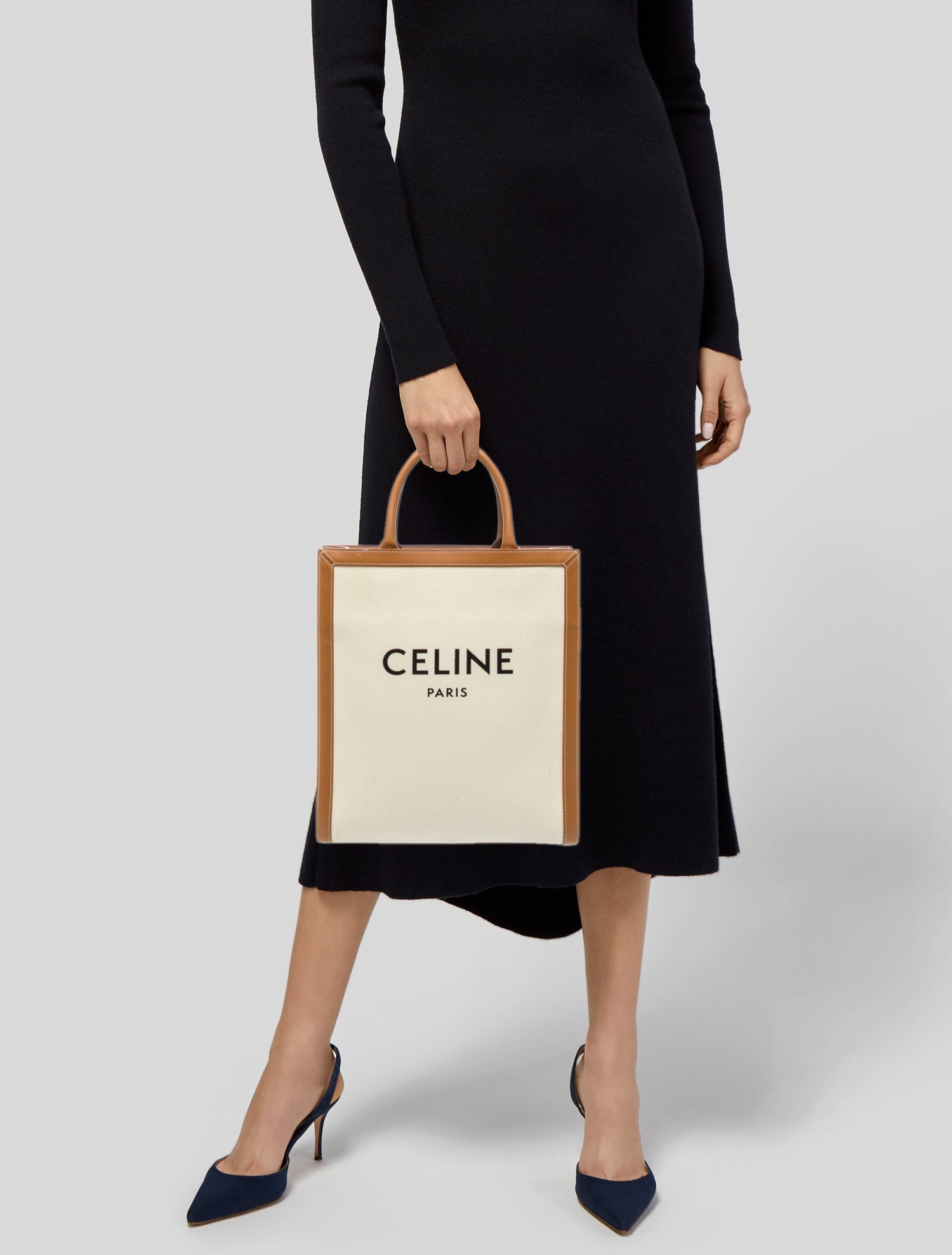 Celine Canvas Vertical Cabas Large