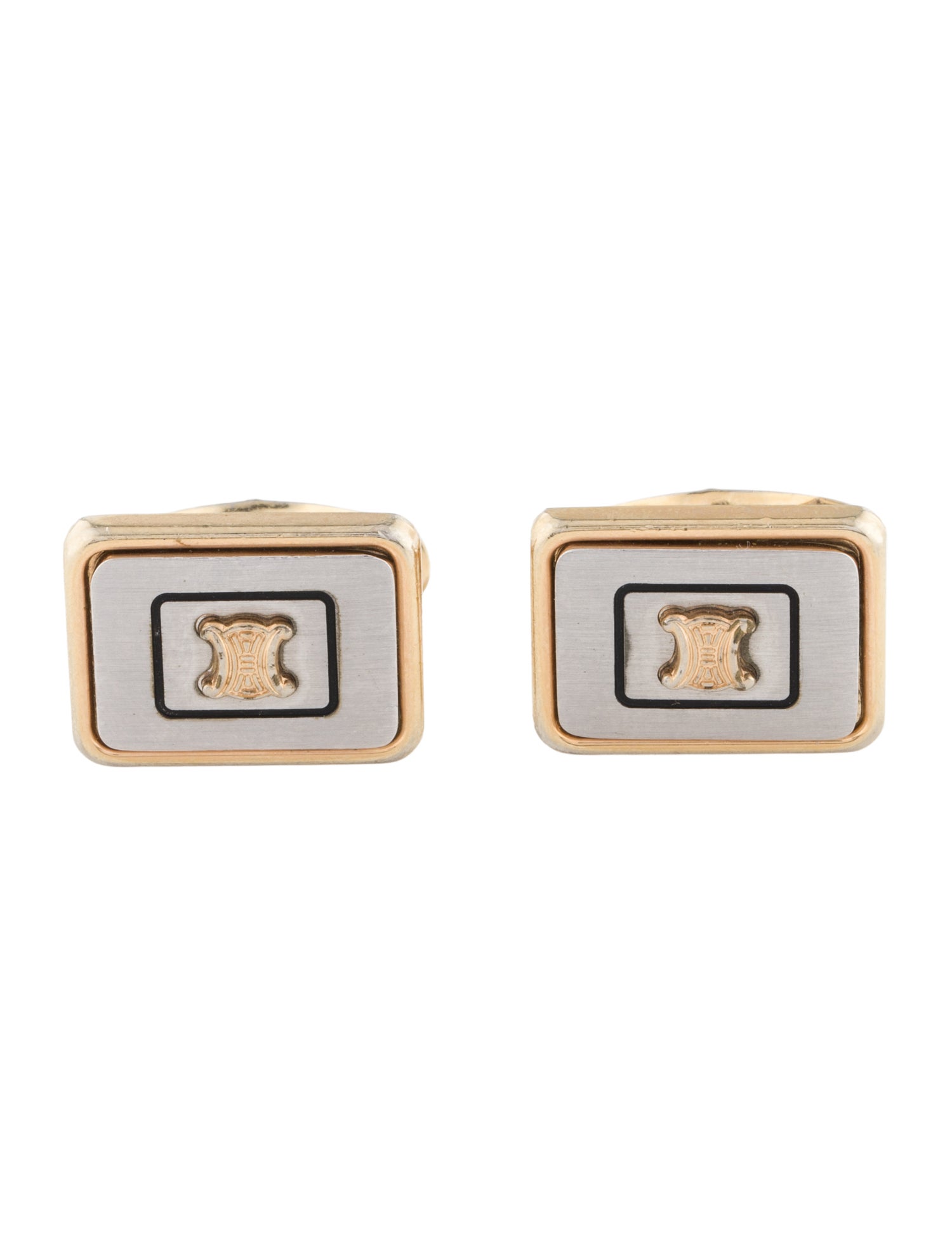 Celine Vintage Two-Tone Cufflinks
