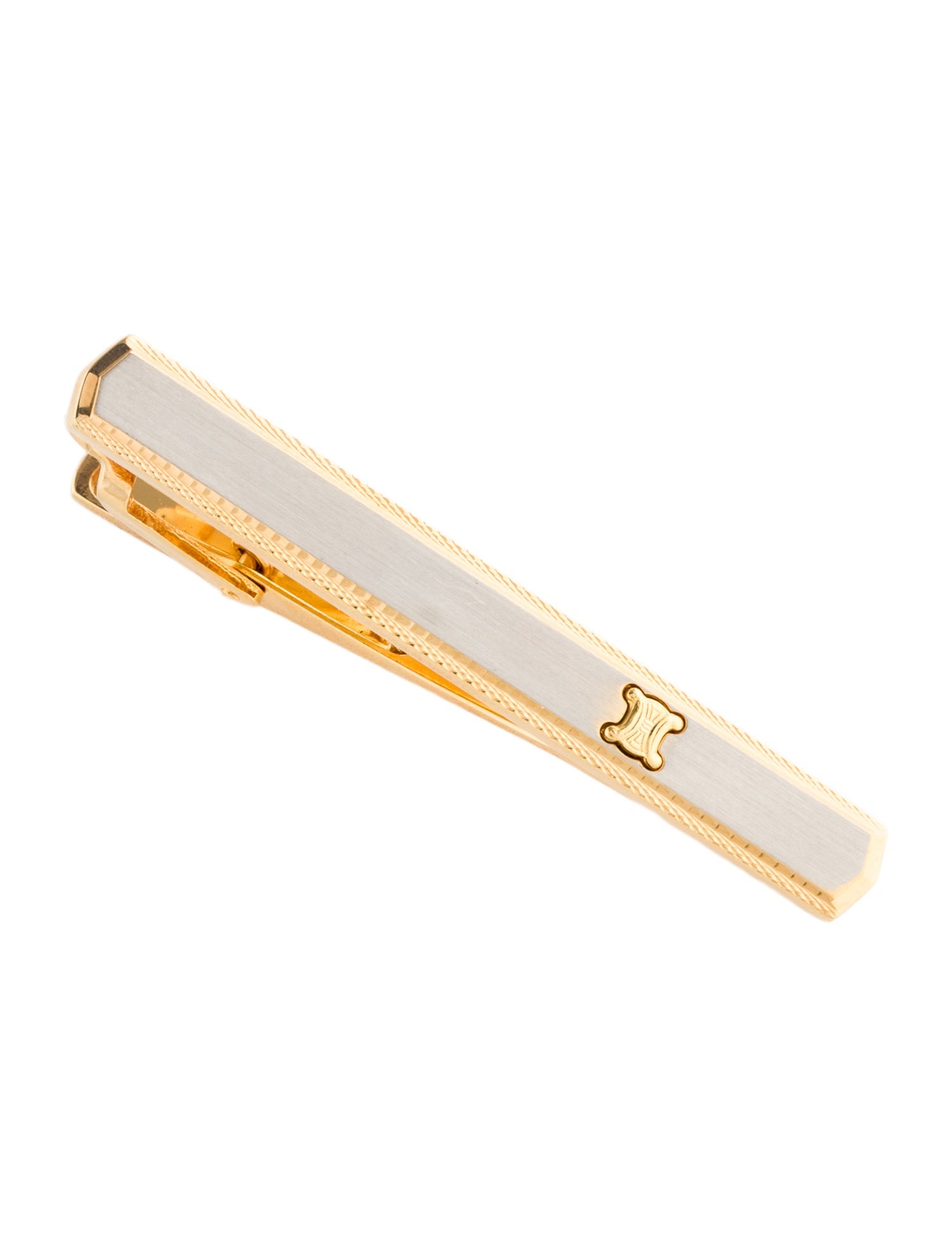 Celine Vintage Two-Tone Triomphe Tie Clip