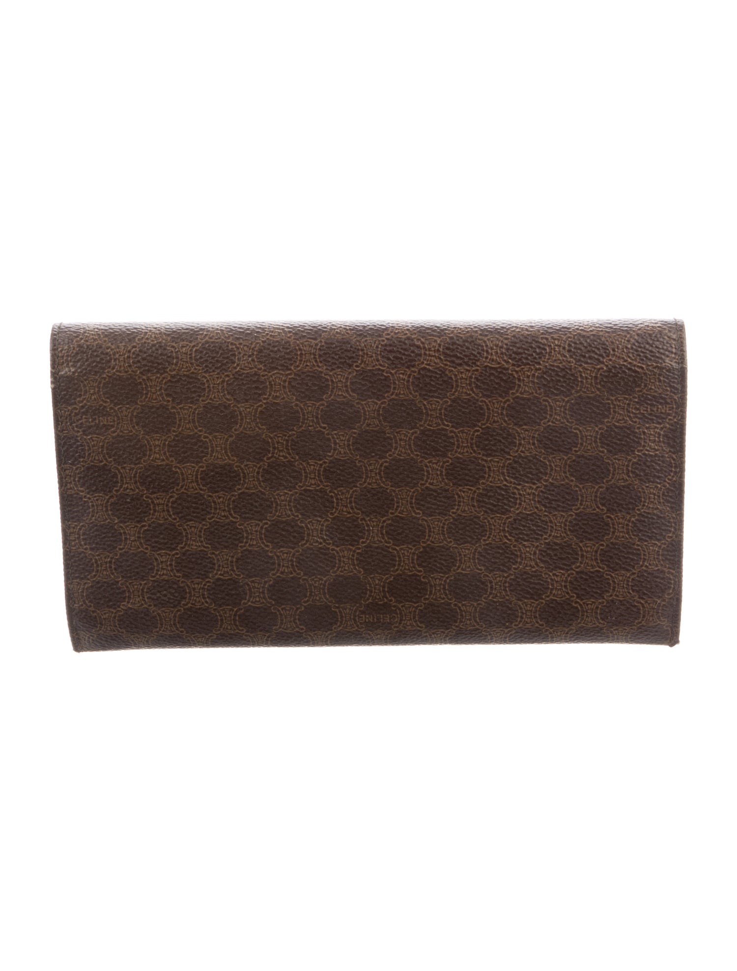 Celine Leather Printed Compact Wallet