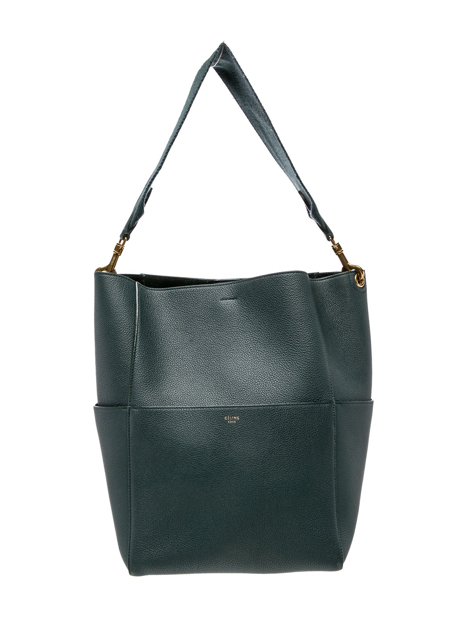 Celine Leather Seau Sangle Medium