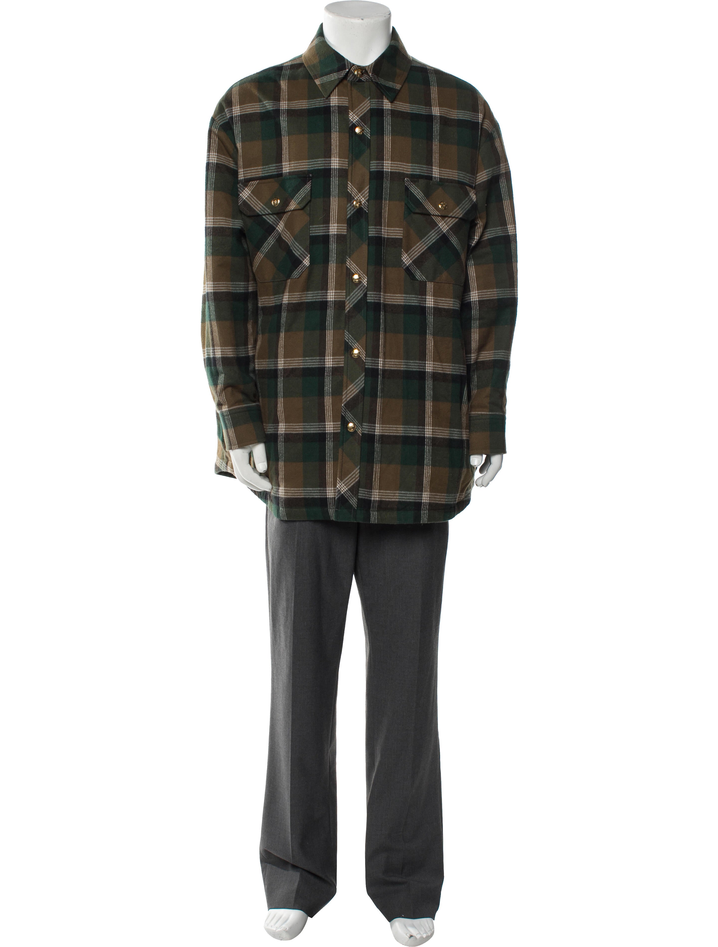 Celine Plaid Print Parka