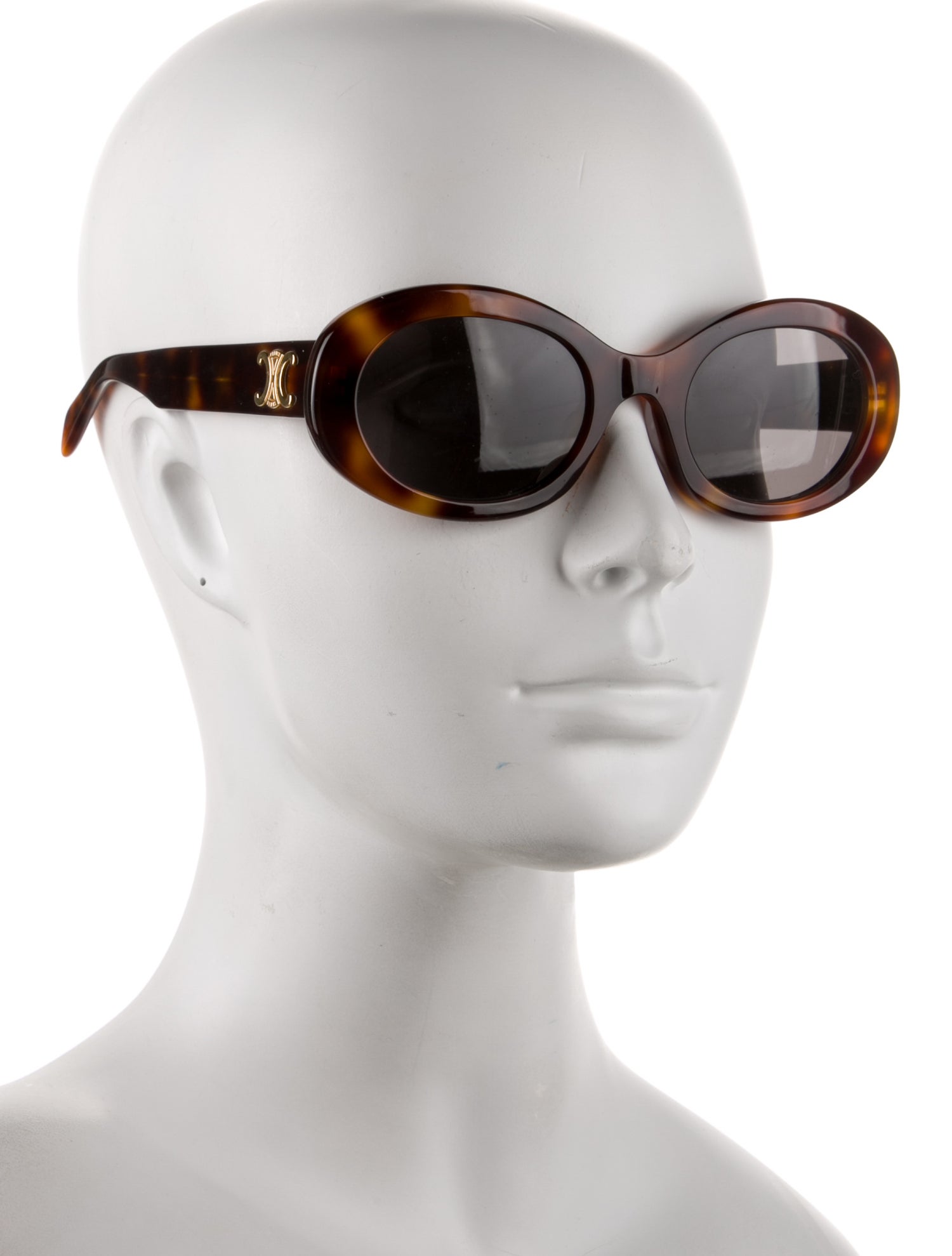 Celine Signature Logo Round Sunglasses