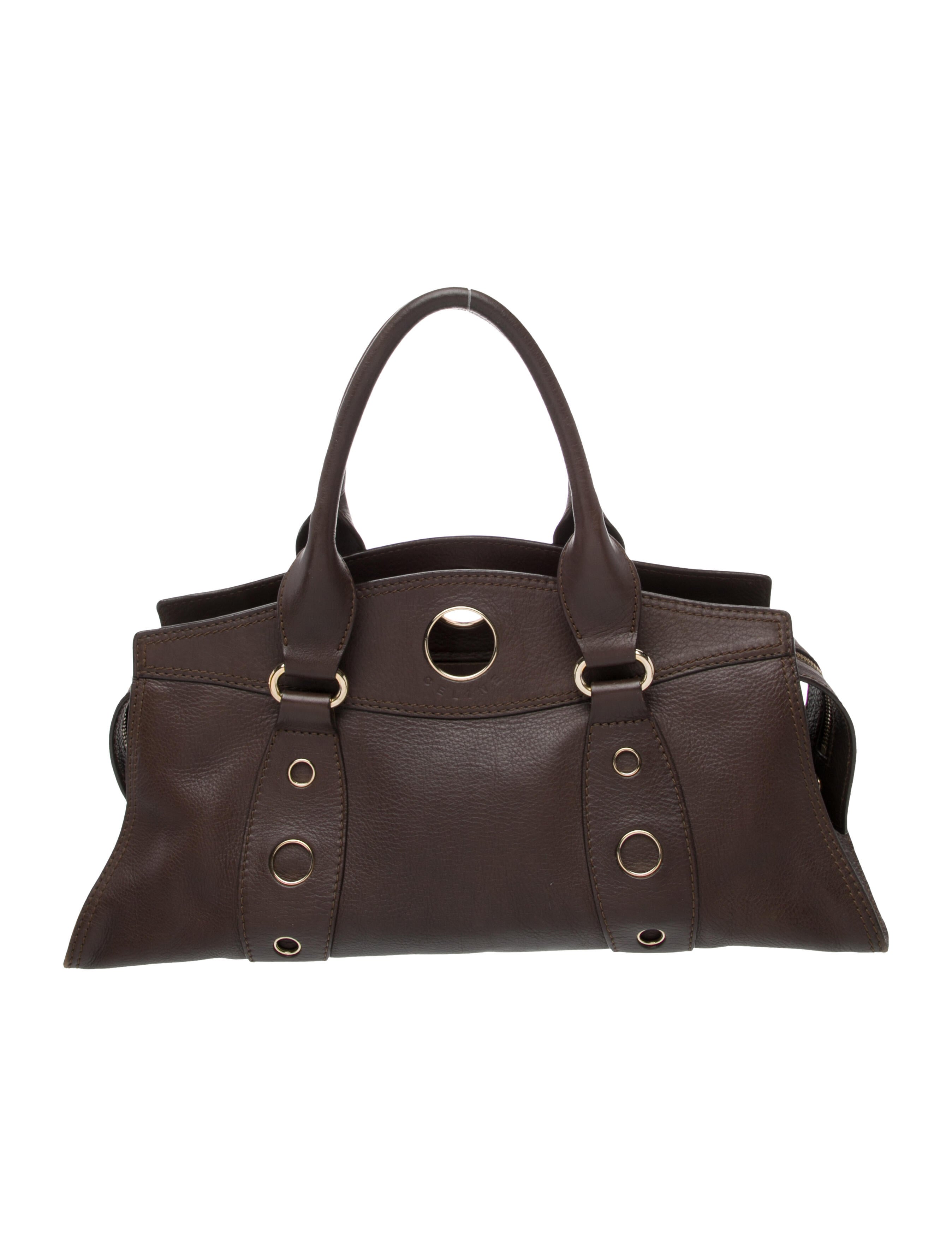 Celine Leather Top Handle Bag Vintage