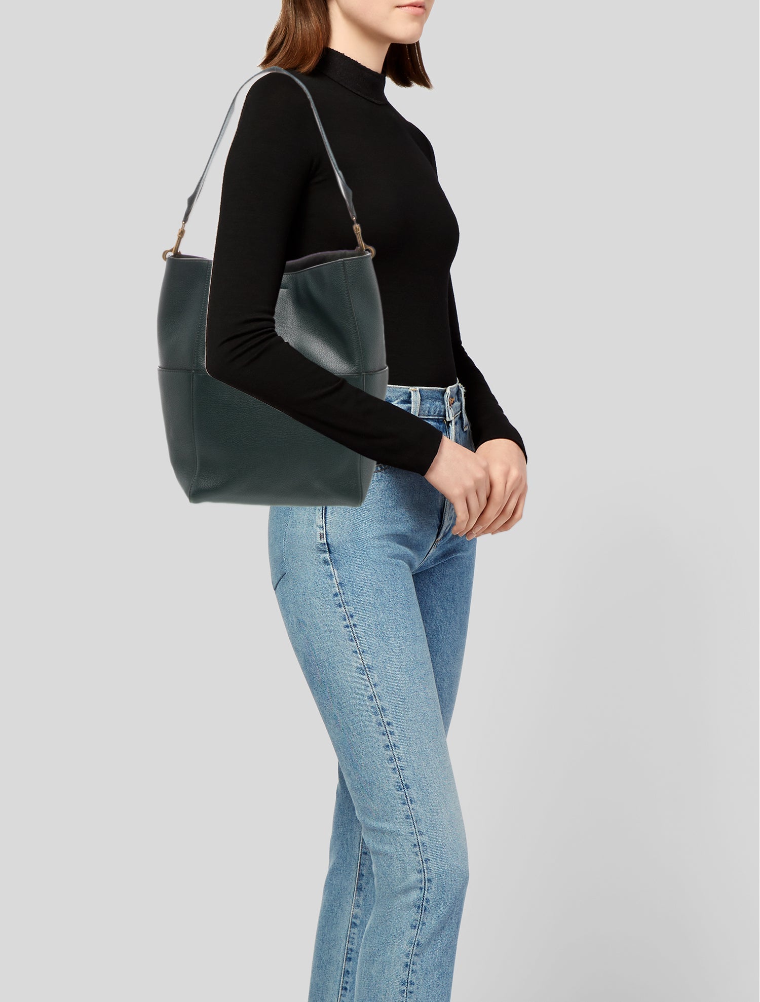 Celine Leather Seau Sangle Medium