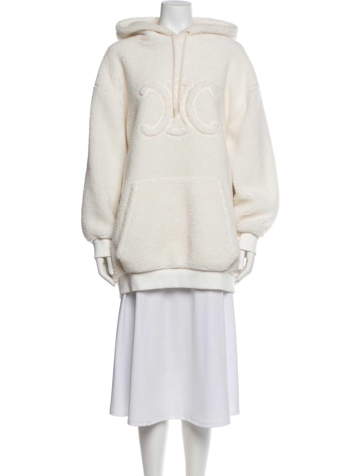 Celine Triomphe Oversized Fleece Crew Neck Sweatshirt