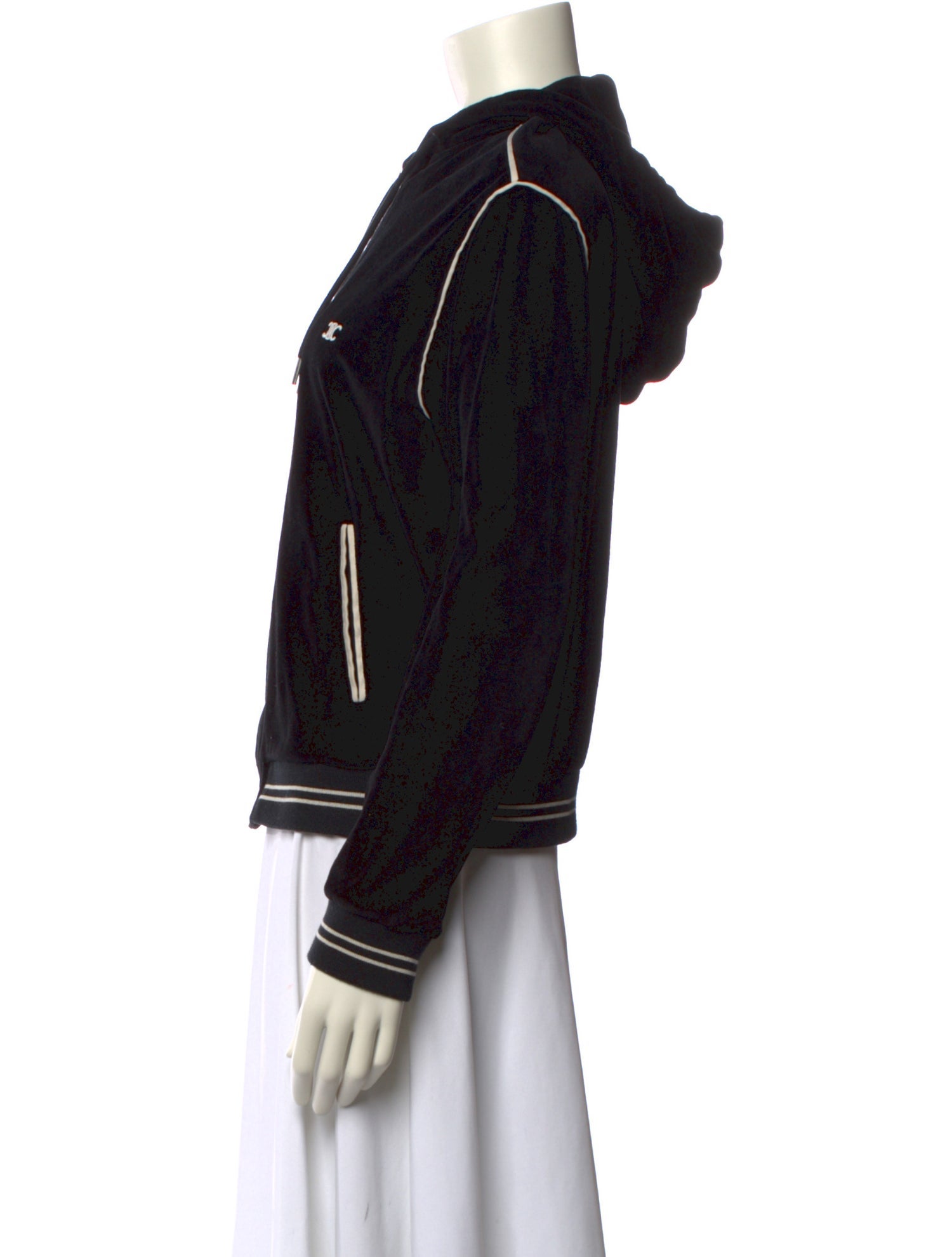 Celine Striped Mock Neck Sweatshirt