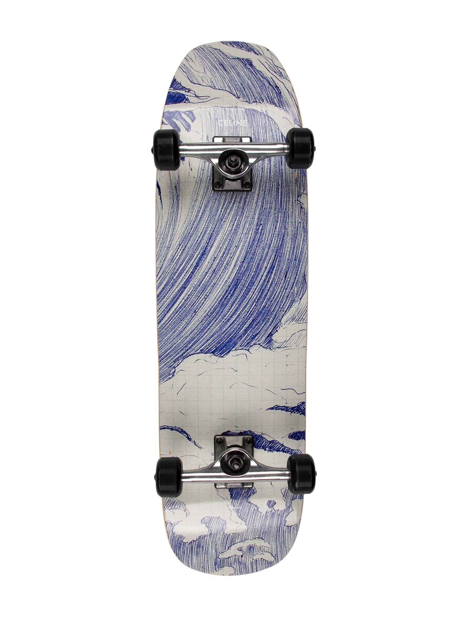 Celine David Weiss Waves Skateboard Deck