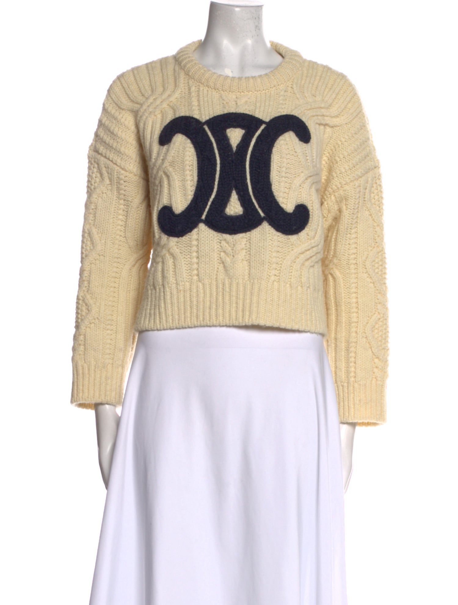 Celine Wool Graphic Print Sweater