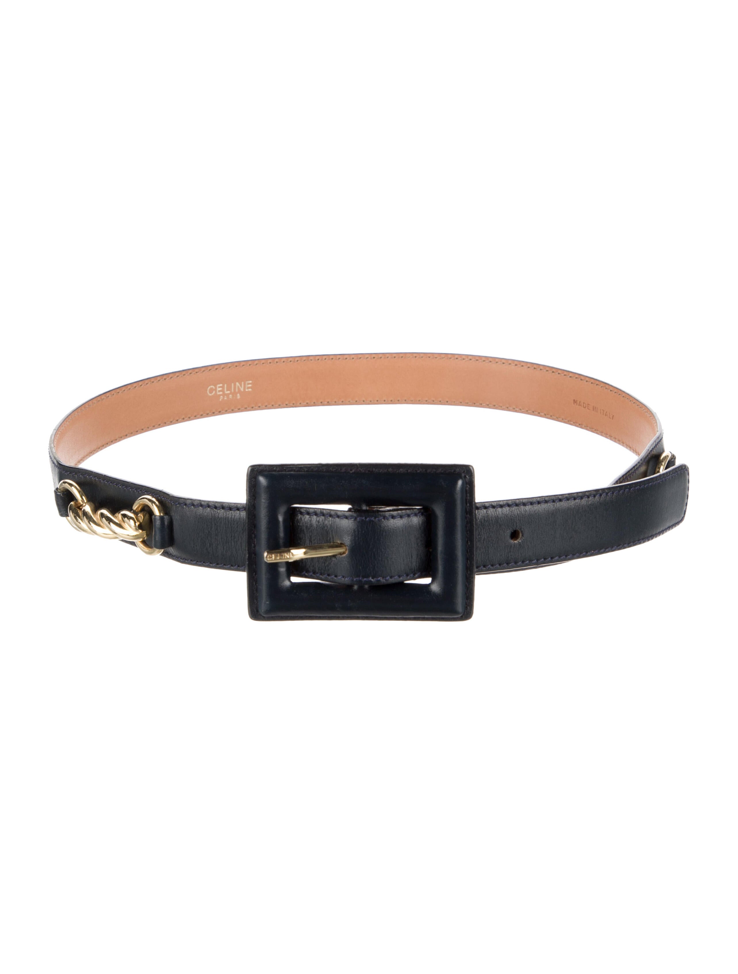 Celine Skinny Leather Waist Belt