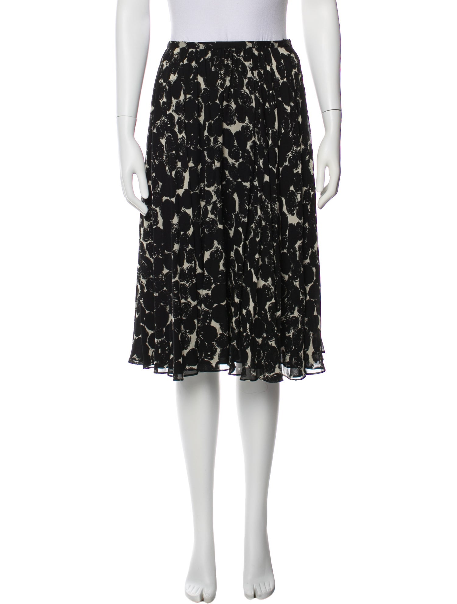 Celine Silk Knee-Length Skirt