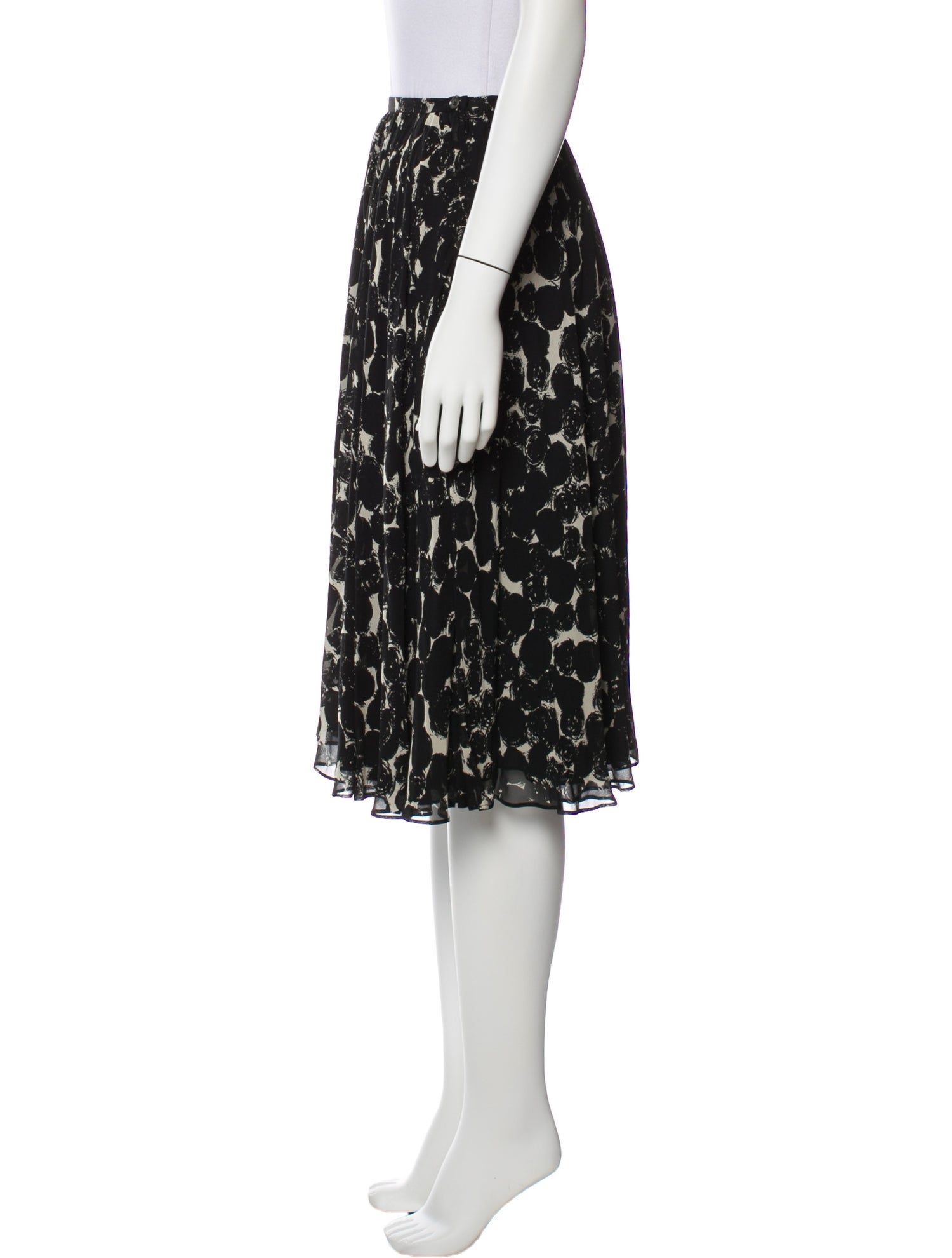 Celine Silk Knee-Length Skirt