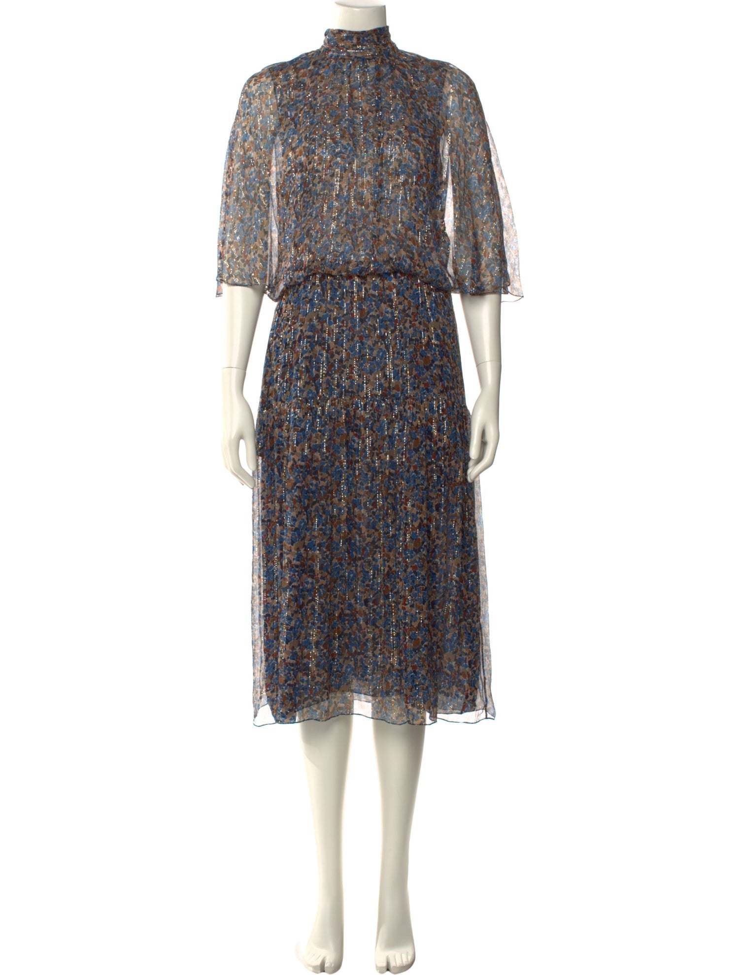 Celine Floral Print Midi Length Dress