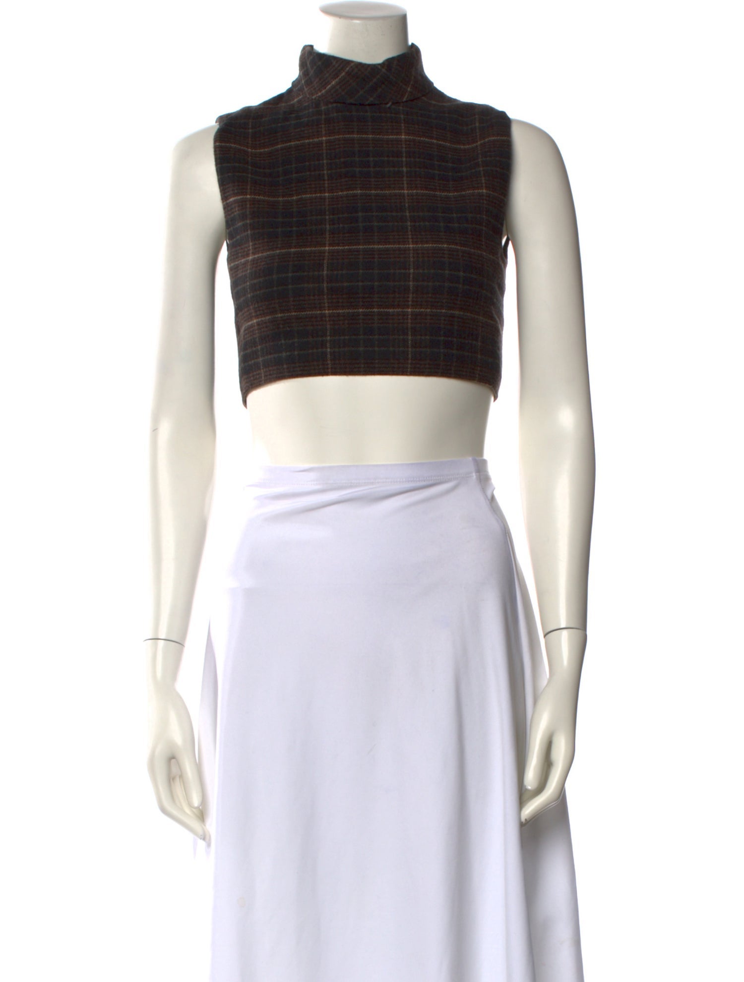 Celine Turtleneck Sleeveless Crop Top
