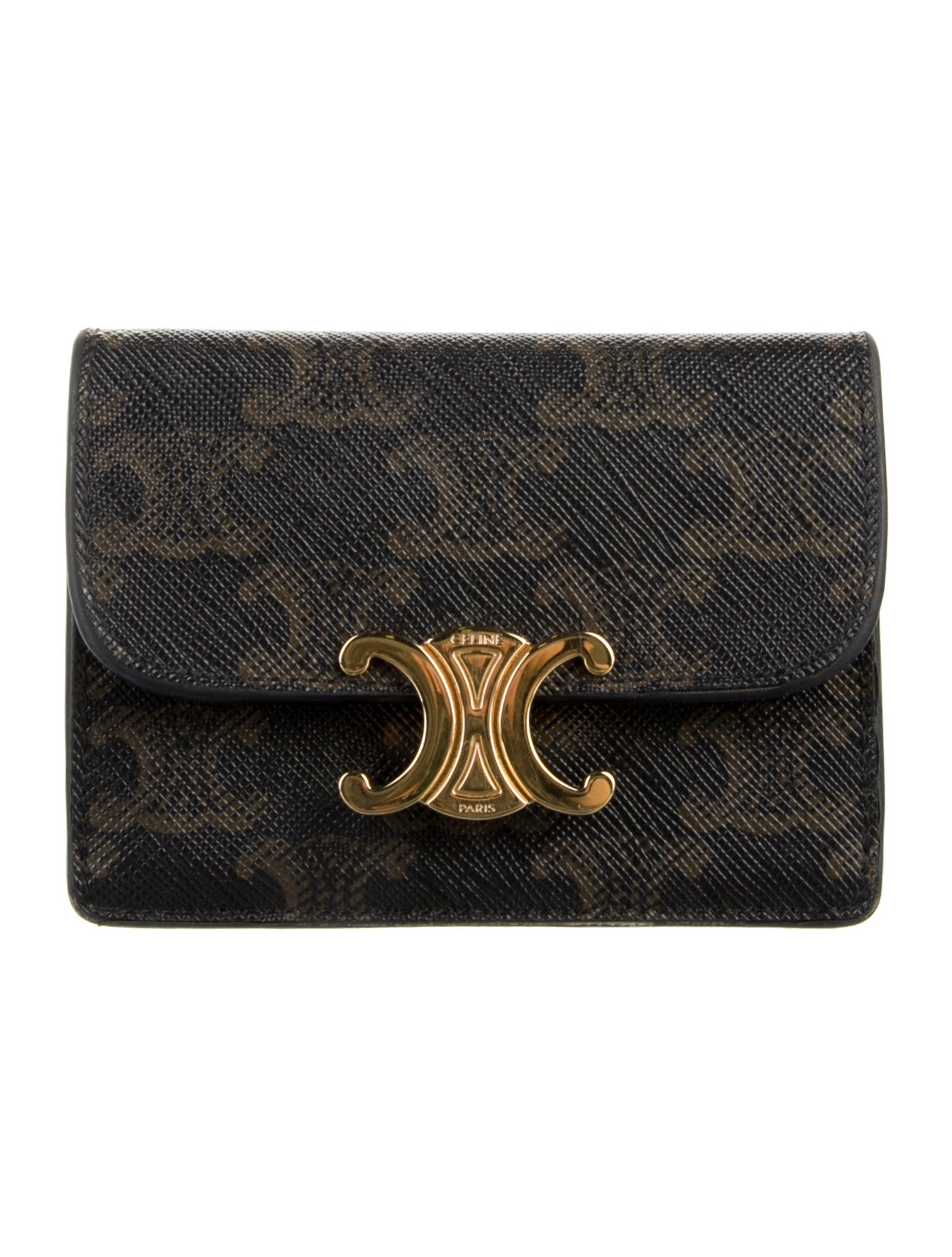 Celine Small Triomphe Printed Compact Wallet