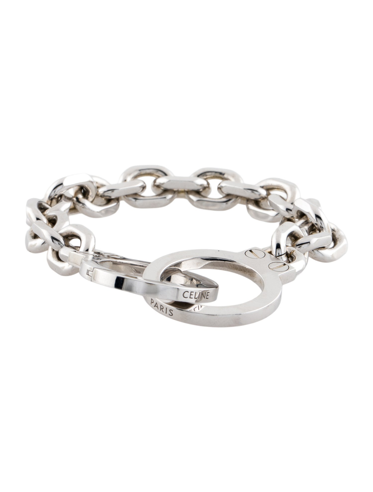 Celine Celine Chaine Triomphe Handcuff Bracelet