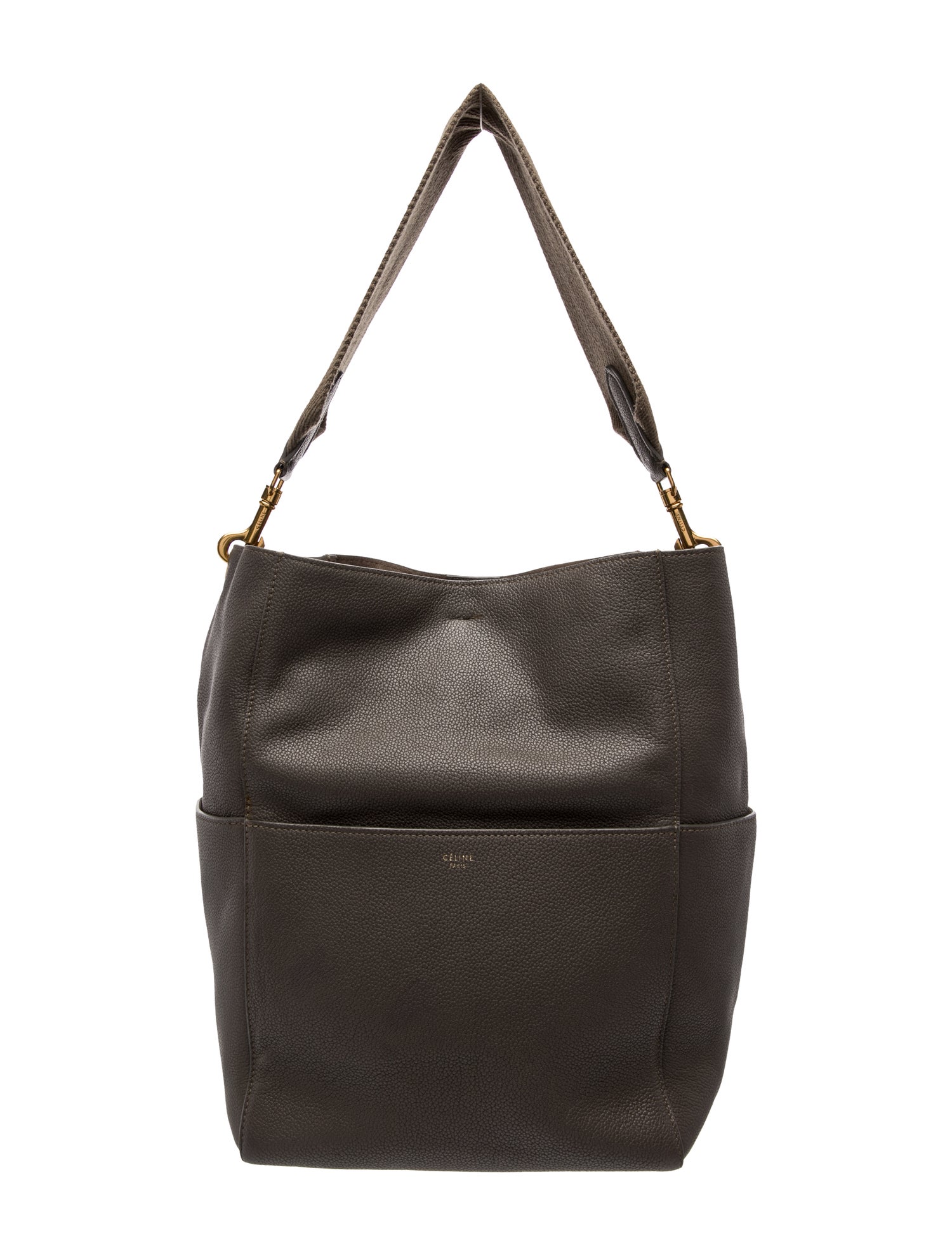 Celine Leather Seau Sangle Medium