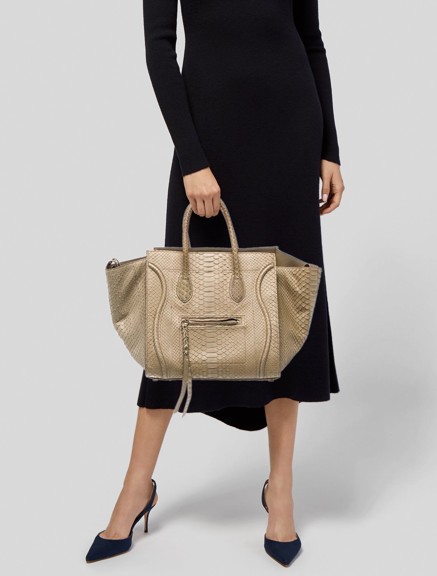 Celine Python Luggage Phantom Large