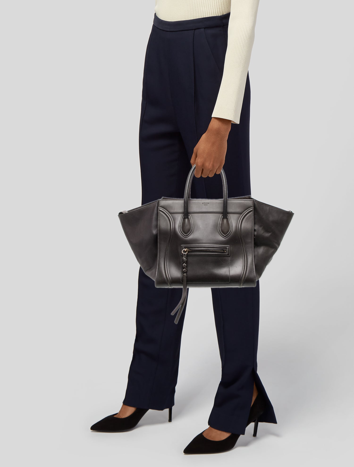 Celine Leather Luggage Phantom Medium