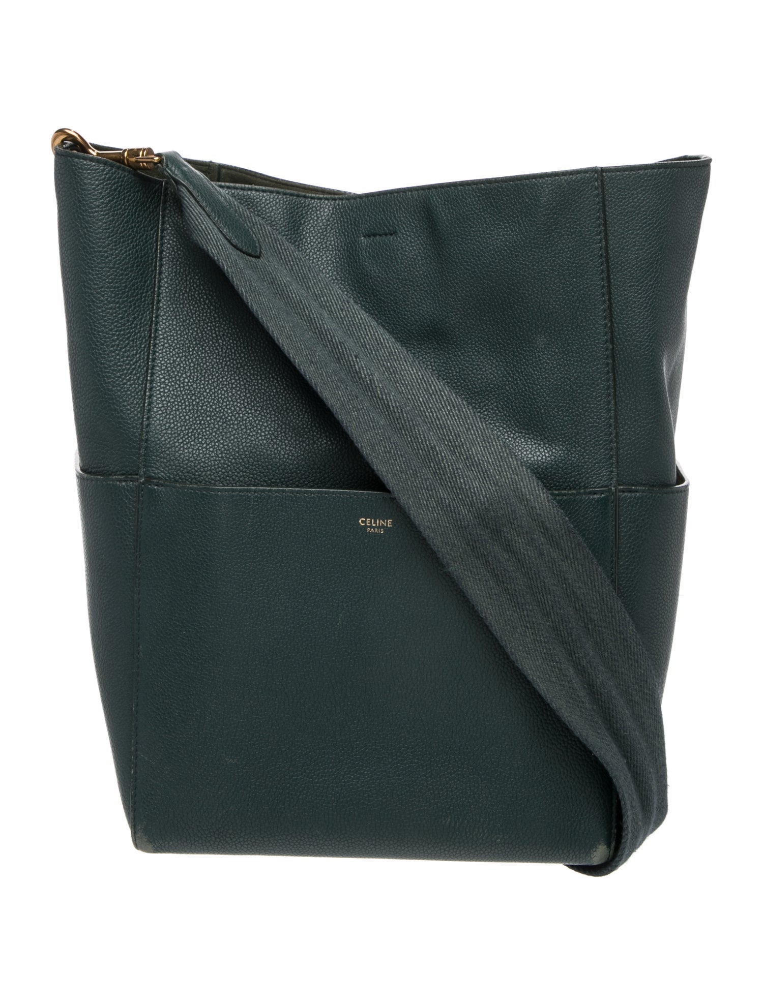 Celine Leather Seau Sangle