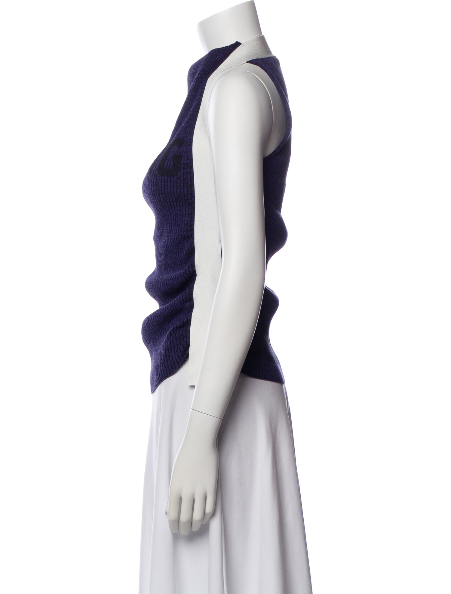 Celine Graphic Print Mock Neck Top