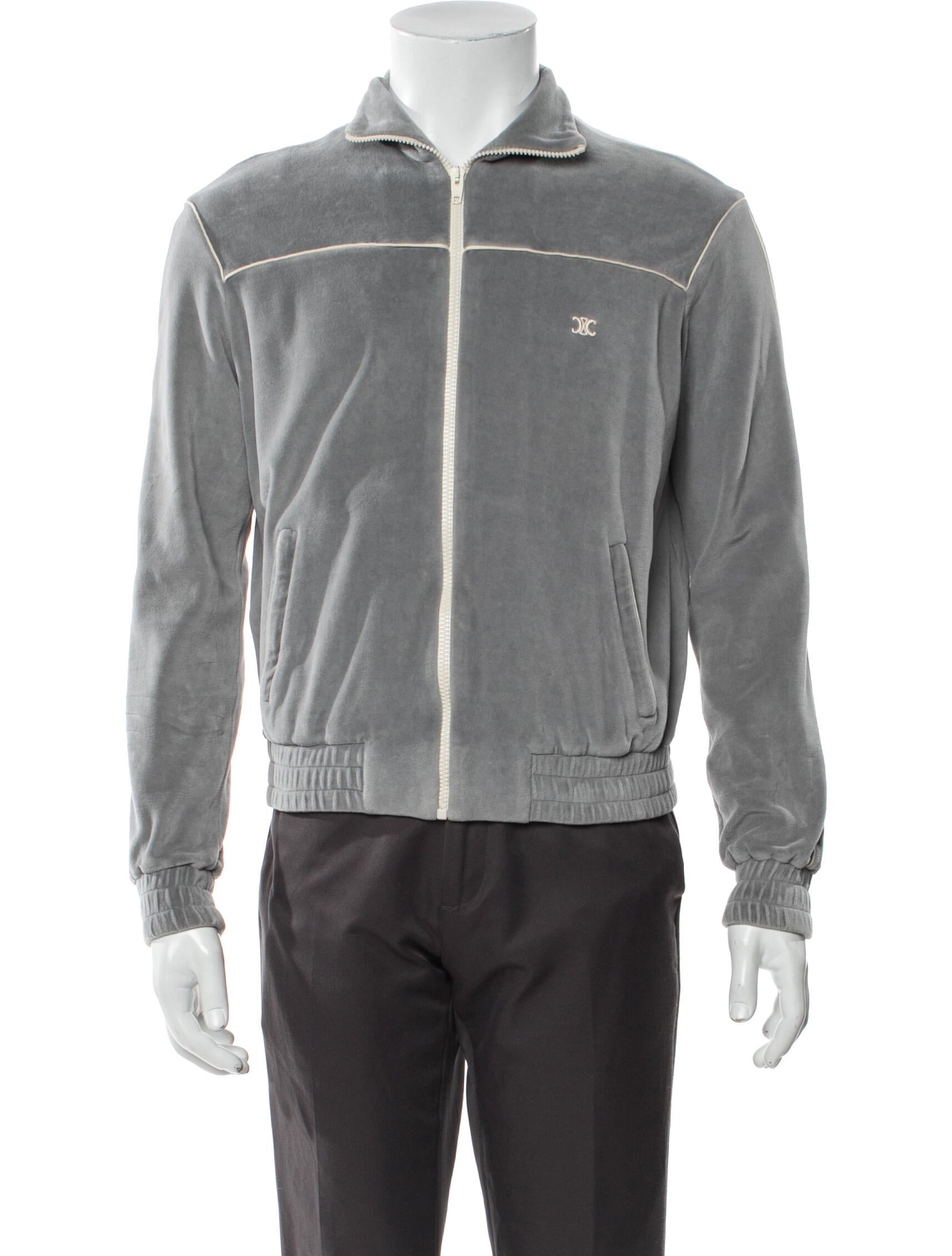 Celine Triomphe Velvet Windbreaker