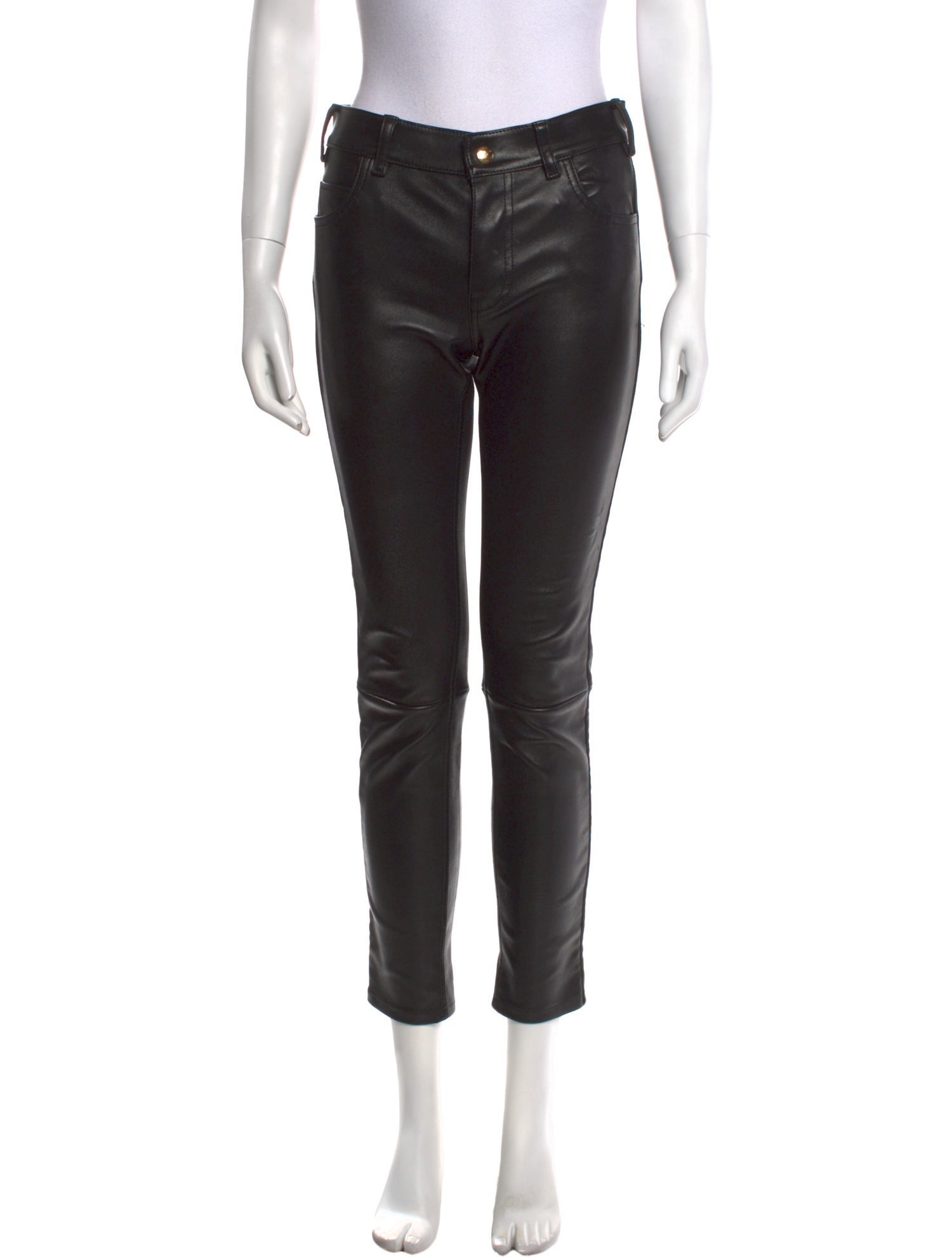 Celine Leather Skinny Leg Pants