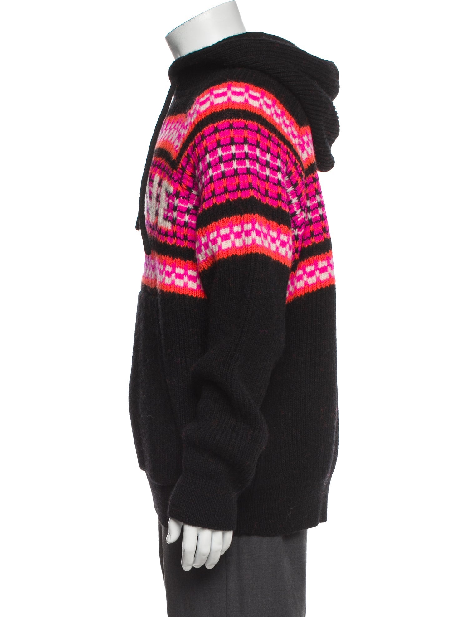 Celine Wool Graphic Print Polo Sweater