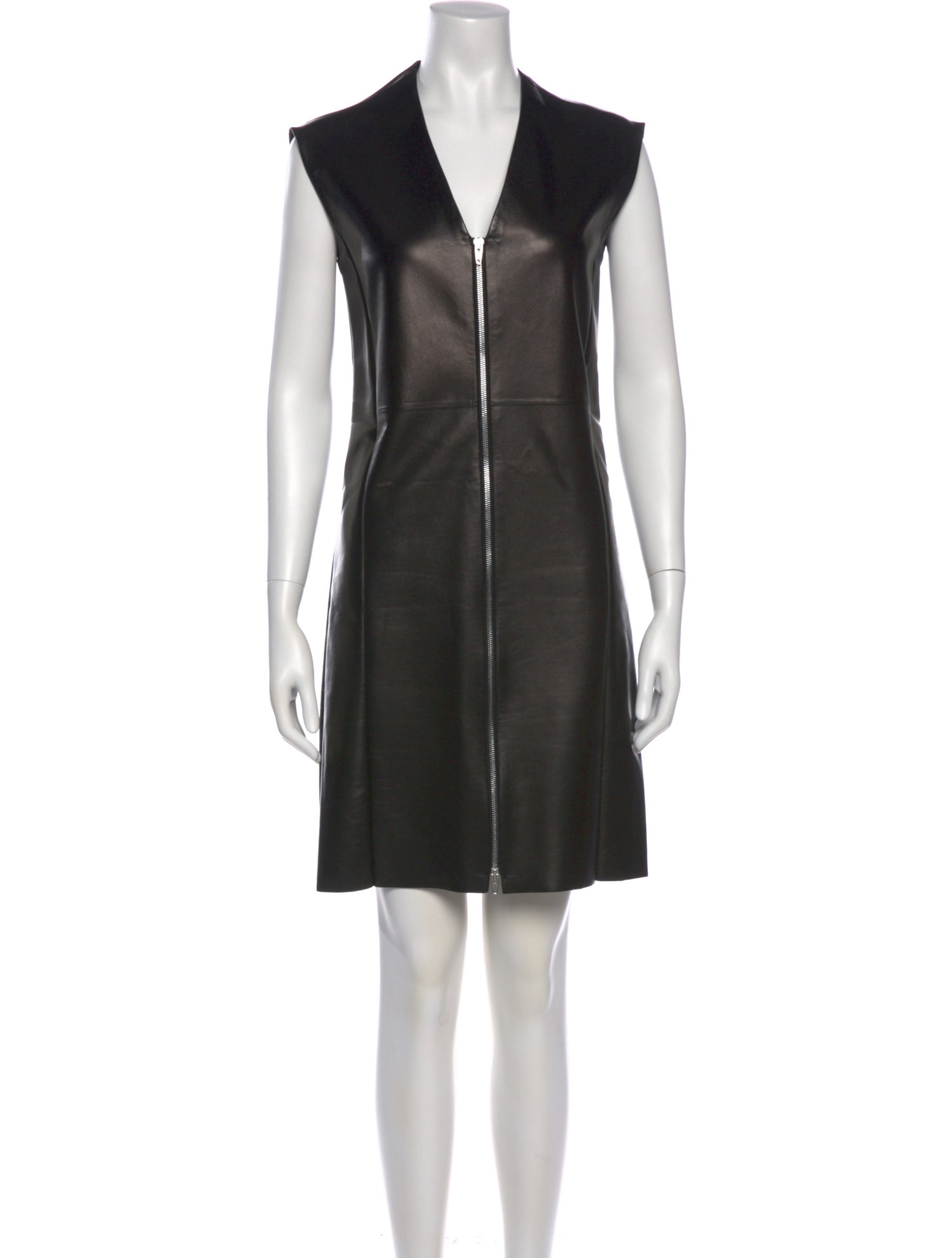 Celine Lambskin Knee-Length Dress