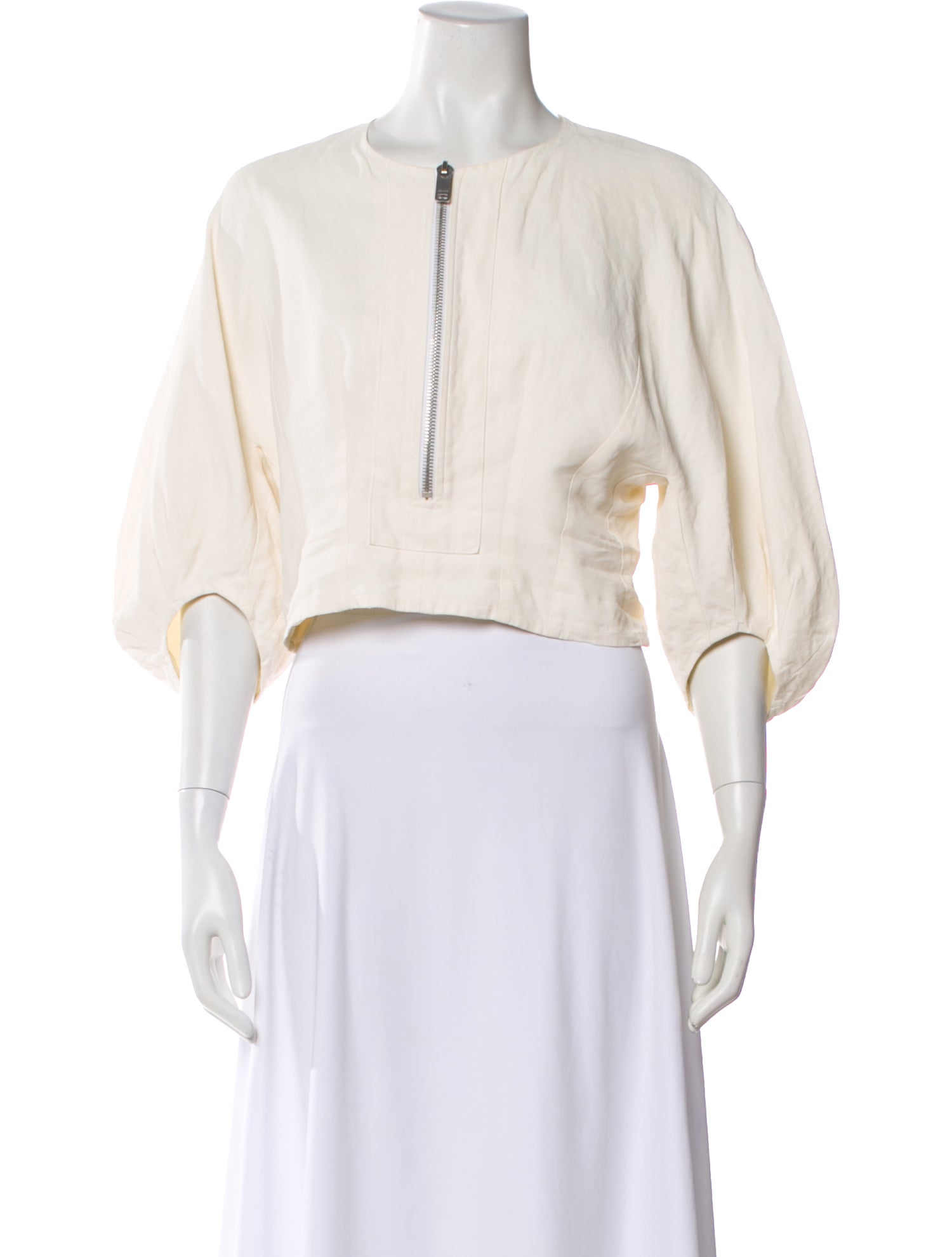 Celine Linen Crew Neck Top